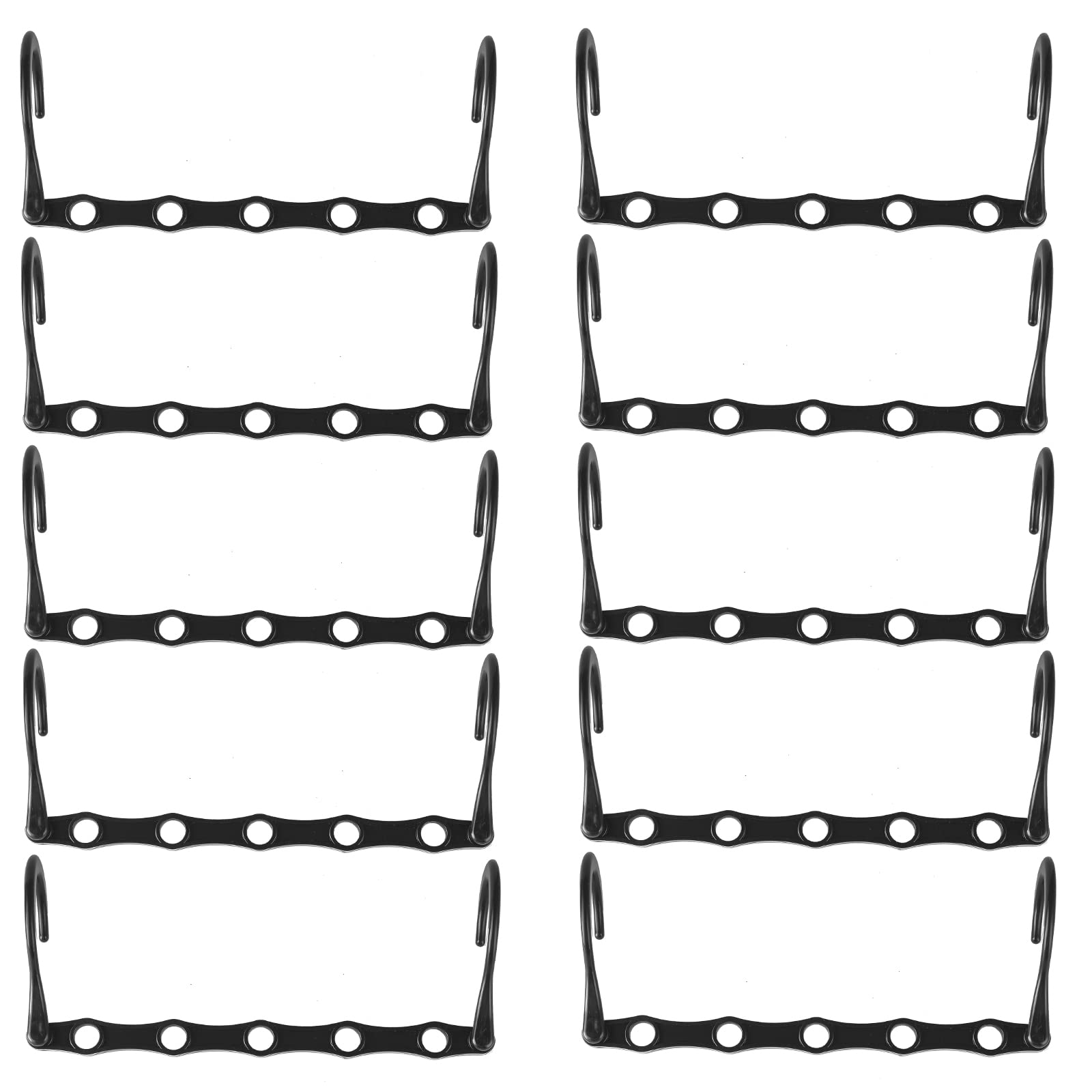 Rainberg 12pcs Magic Clothes Hangers Space Savers, Coat Hangers Space Saving, Wardrobe Space Saver Hangers. (Pack of 12, Black)