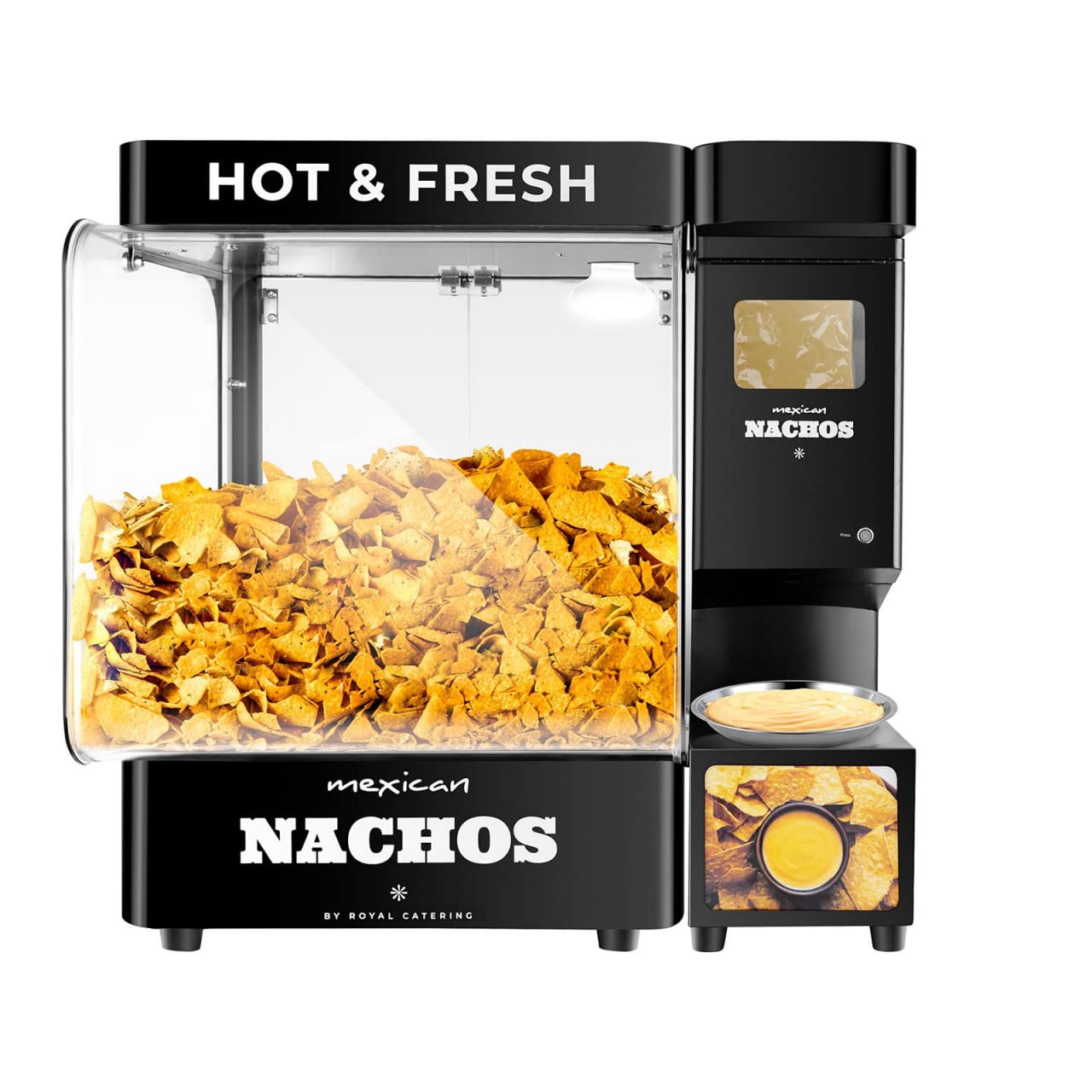 Royal Catering RCNW-ND01 Nacho-Wärmer 99 50-60 °C schwarz Nacho-Station Tortilla-Chip-Wärmer