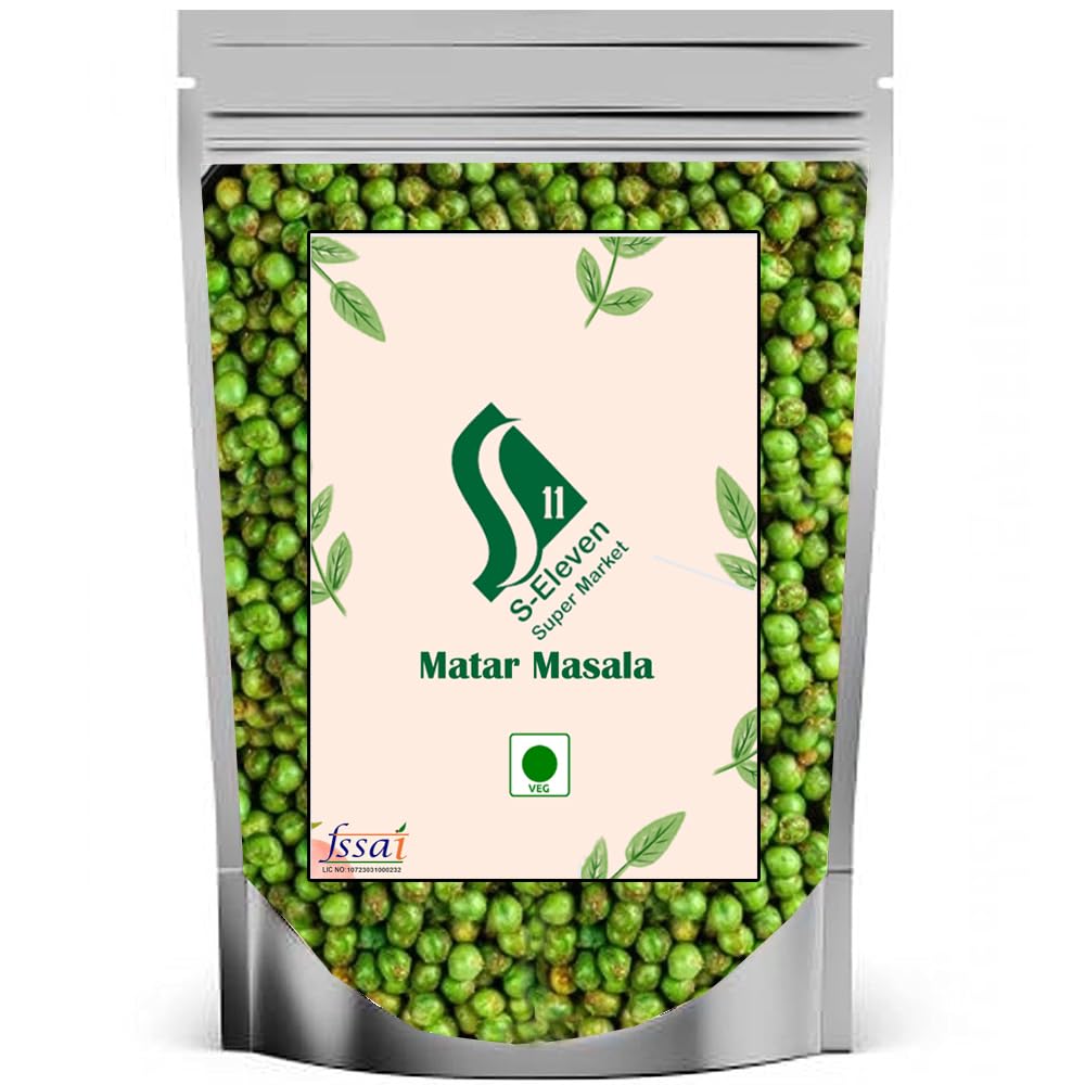 S Eleven Super Market Crispy Fried Green Masala Peas/Vatana/Matar Namkeen (1 Kg)-image-26