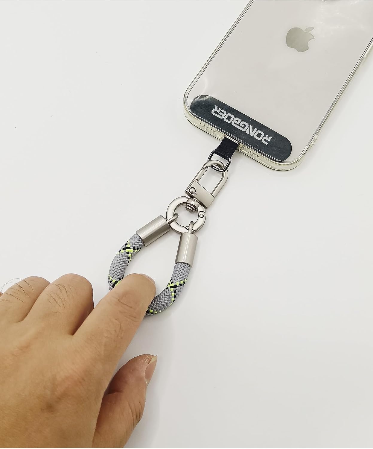 Short Phone Finger Strap, 7mm Polyester Keychain Lanyard for Keys image 4