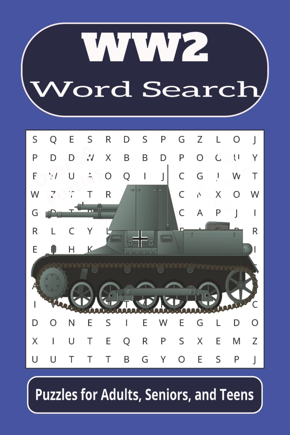 WW2 Word Search: Word searches with easy to read print about WW2, history, army, and more
