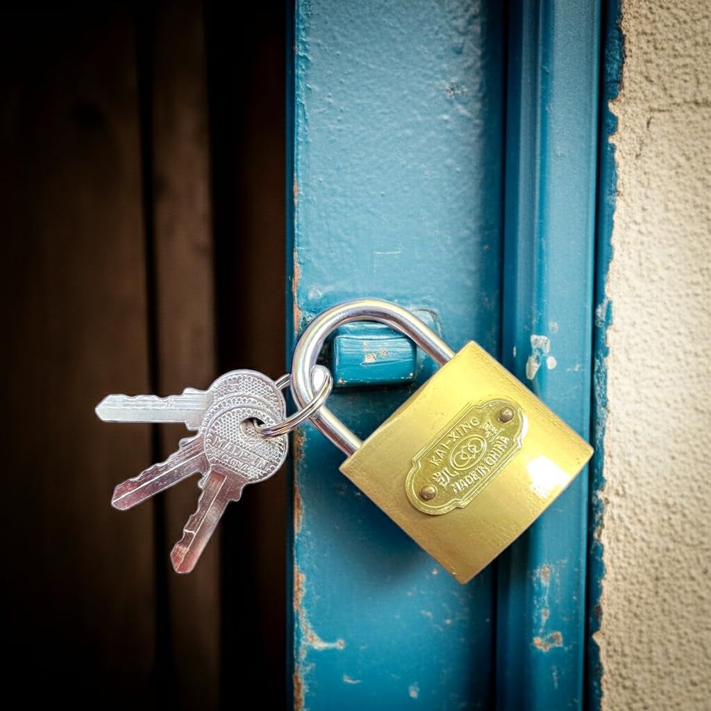 Pad Lock Suitable for Home and Office Security Purpose 50 Mm Padlock Gold Padlock - Size 50mm Pack 1-image-42