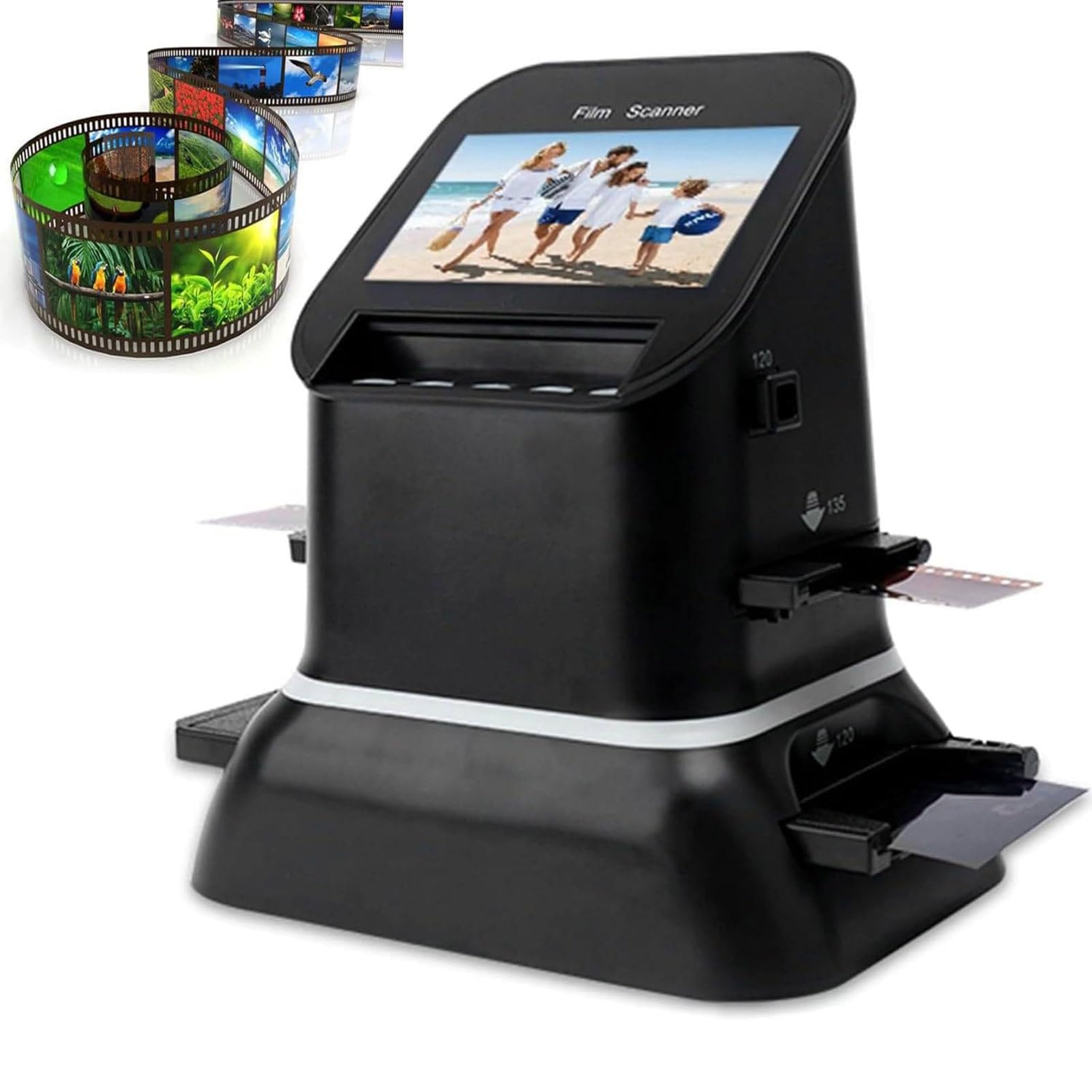 120 High Resolution Film Scanner, Film Negative Scanner 35mm, 22MP High-Resolution Negative Convert Color & B & W, 120, 126, 127 Negatives Slides to JPEG Photos, Support HDMI/USB Output-image-26