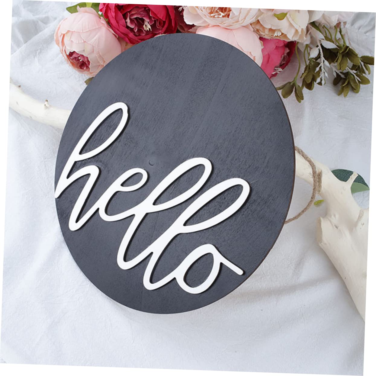 BEBEMOKO Hanger Wall Sign for Home Decor Wooden Door Sign Pendant DIY Door Ornament