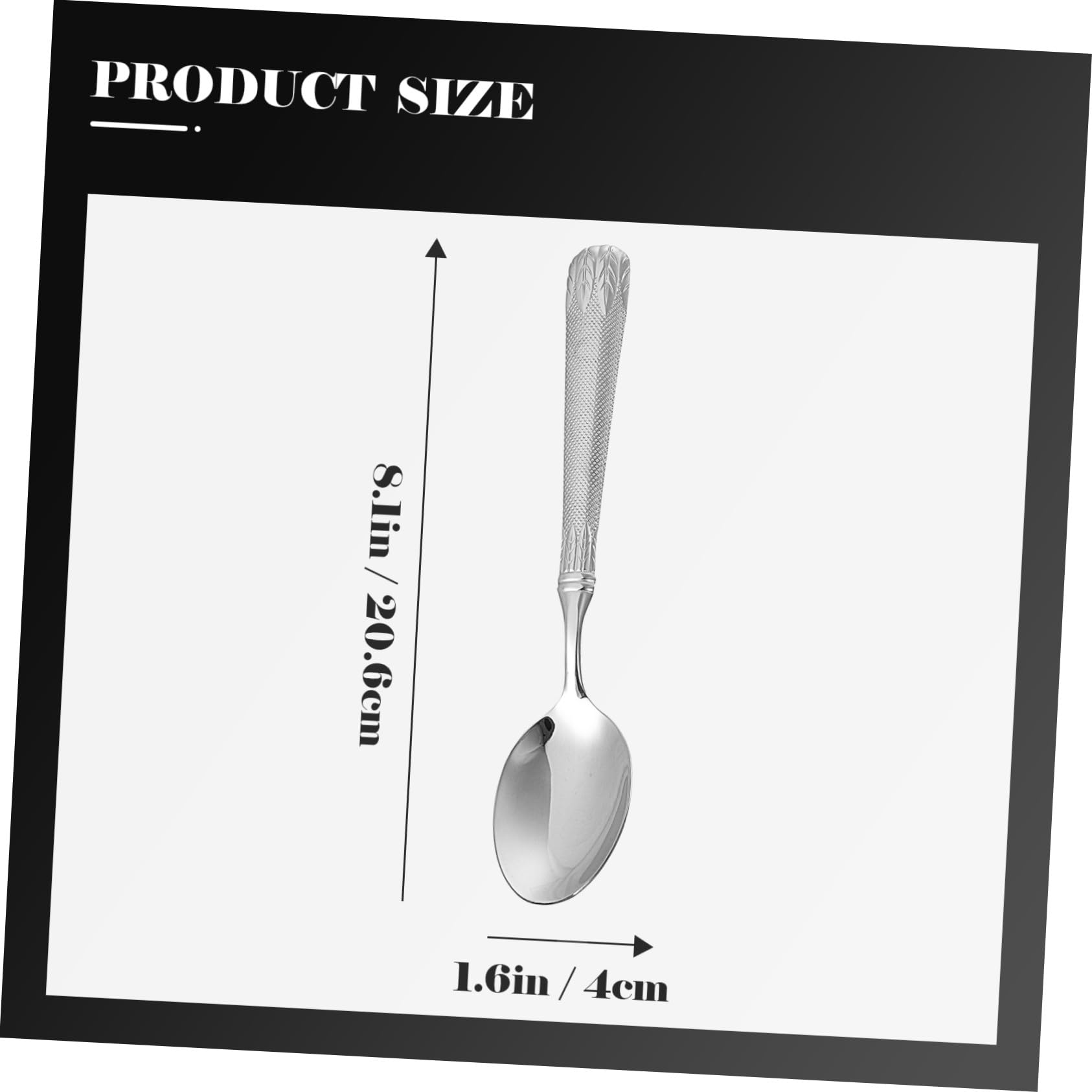 Cucharas de Acero Inoxidable 4 Piezas Plata para Desayuno y Postre