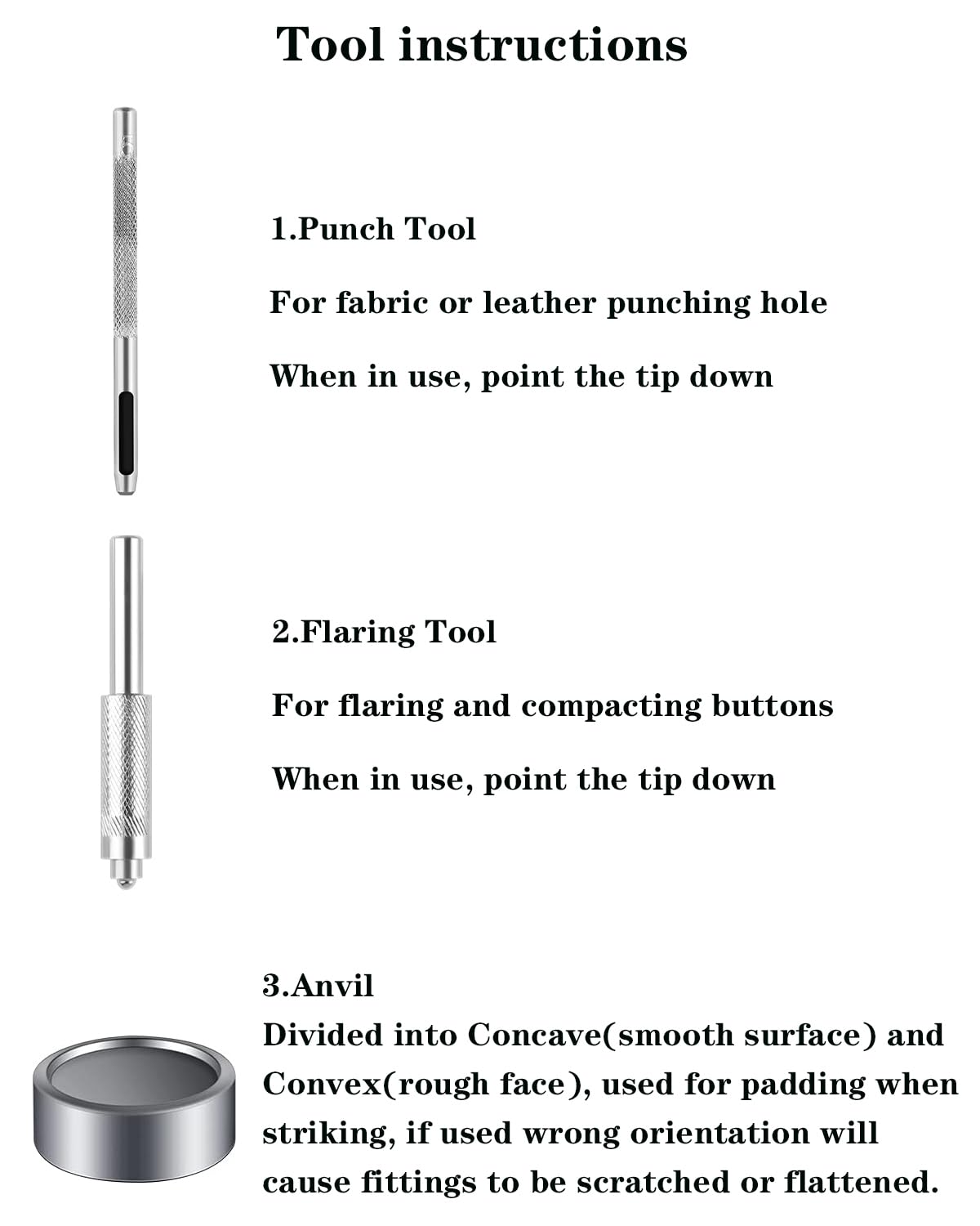 MSDADA Druckknöpfe Set 50 Stück - Metall Knöpfe Mit Werkzeug Für Kleidung