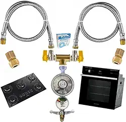 Kit Duplo Instalação Gás Glp Botijão Cooktop Forno Tamanho: 1,50 Metro
