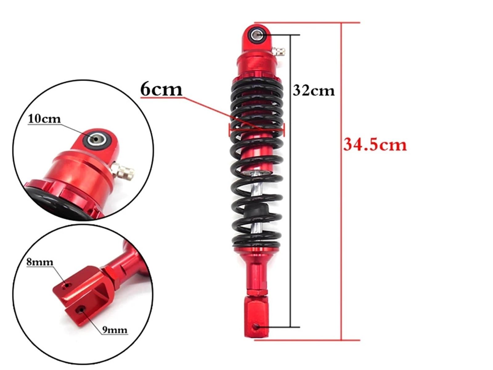Amortyzator Air Suspension Pasuje do Yamahy, pasuje do Hondy, 2 szt., uniwersalny 320 mm, amortyzator pneumatyczny do motocykla, tylne zawieszenie(320mm Blue)