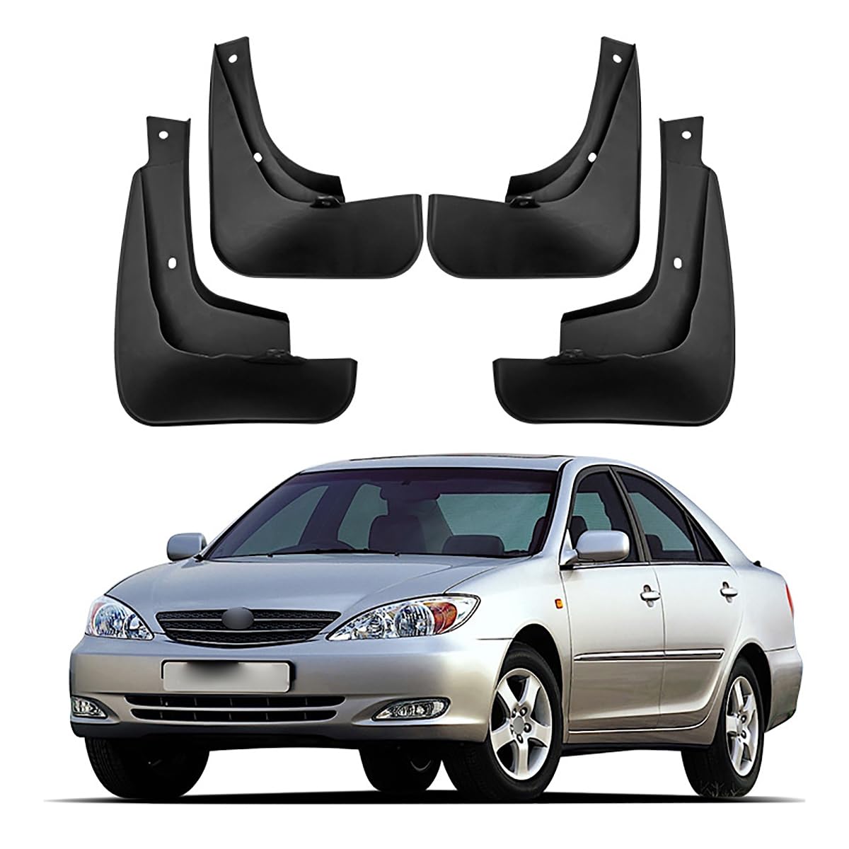 YPFYBHD Mud Flaps Splash Guards, Compatible with Toyota Camry 2.4 2002-2006, Front and Rear Mudflaps Fender Guards Set of 4, Car Protection Accessories