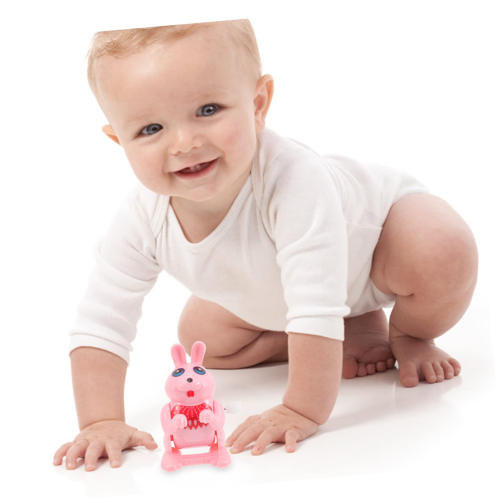 HOOTNEE 4pcs Pink Rabbit Party Lovely Wind up Portable Wind-up Clockwork Wind up Clockwork for Funny Clockwork Small Wind up Lovely Clockwork