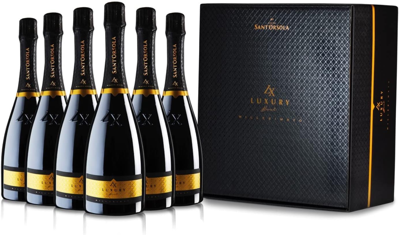 Sant'Orsola - Prosecco D.O.C. Brut Millesimato LX in Box, da Uva Glera, Gusto Secco con Note Fruttate, 6x750 ml