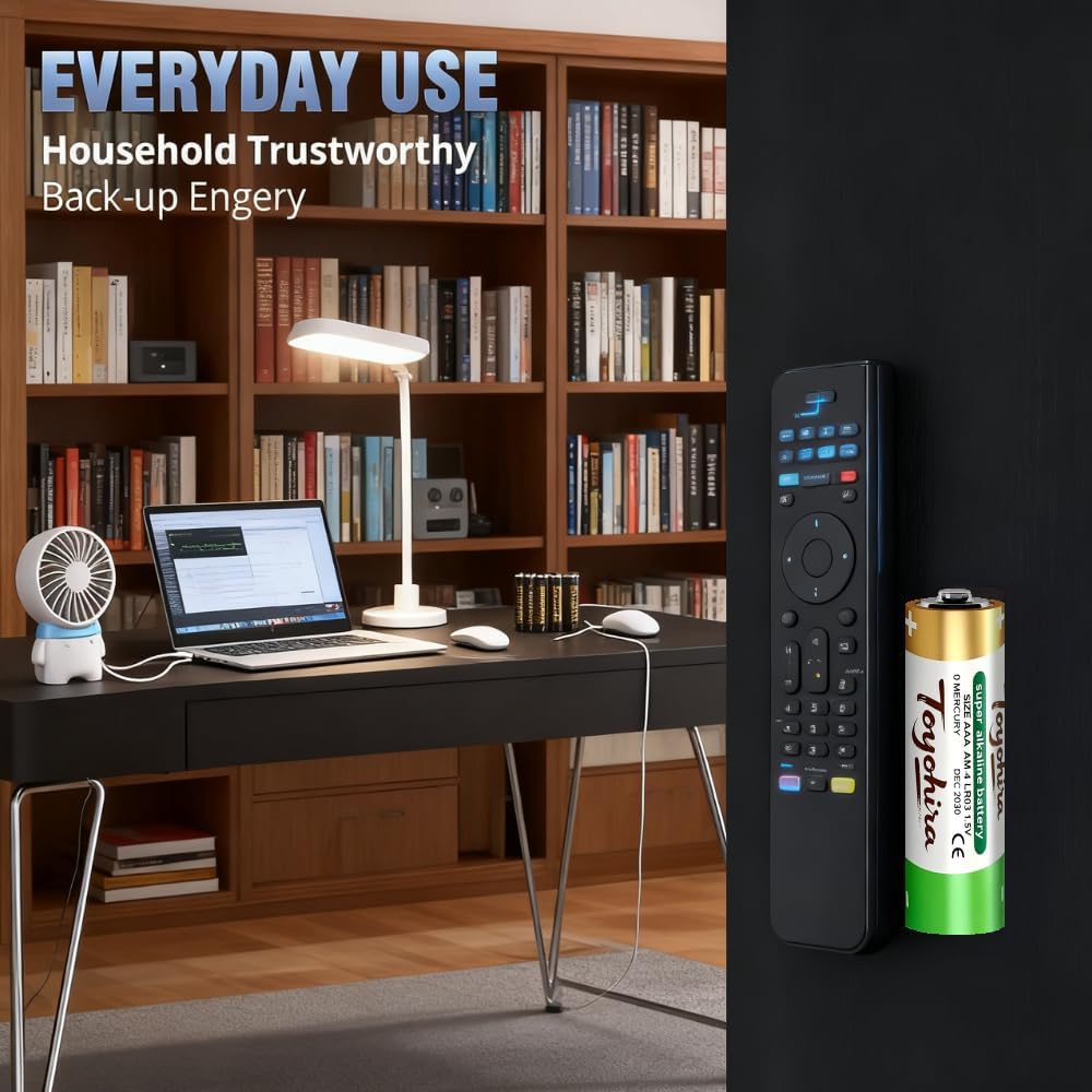 Toyohira high Capacity AAA LR03 Batteries 24 Pack, Alkaline Triple A Battery 1.5V, 5-Year Shelf Life, Leak Protection, for High-Drain Devices, Remote Controls, Clocks Controllers