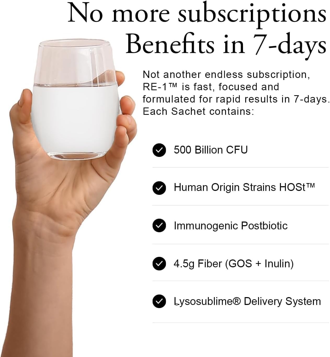 Probiotic Powder for Adults - 500 Billion CFU, 4.5g Fiber, 3-in-1 High Potency Probiotics with Digestive Prebiotics & Postbiotics for Gut Reset, Bloat Relief & More, Vegan, Made in Japan (7 Sachets)