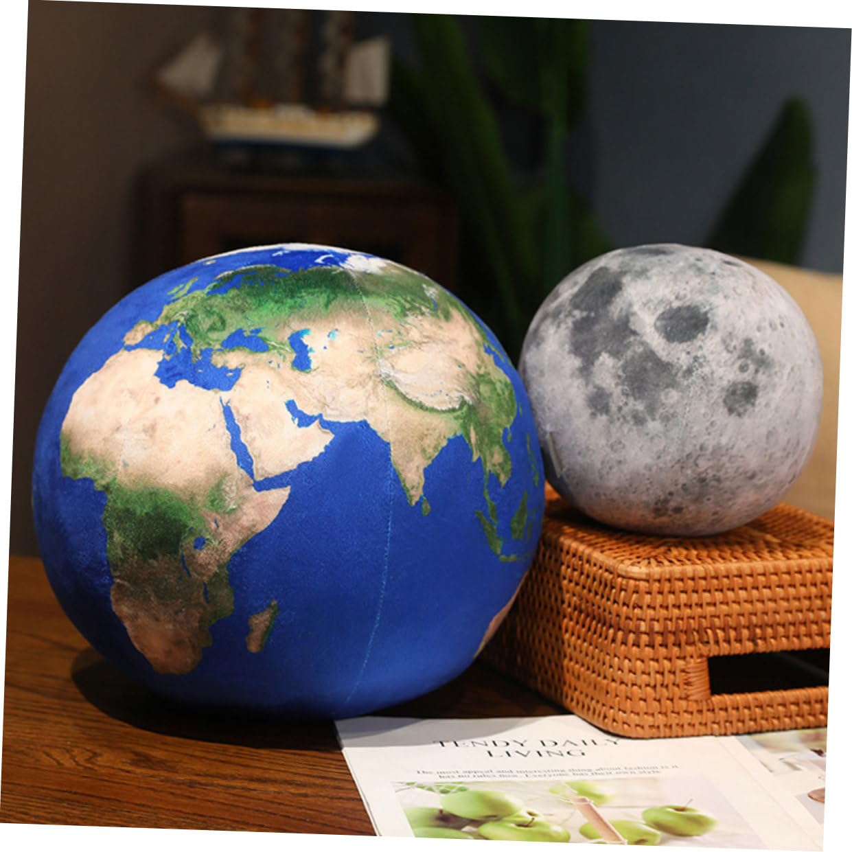 Cuscino Da Lancio a Forma Di Palla Morbido 27 Cm in Peluche, Cuscino Decorativo a Sfera Staccabile Per Divano e Casa, Accessorio Accogliente Per Camera e Salotto