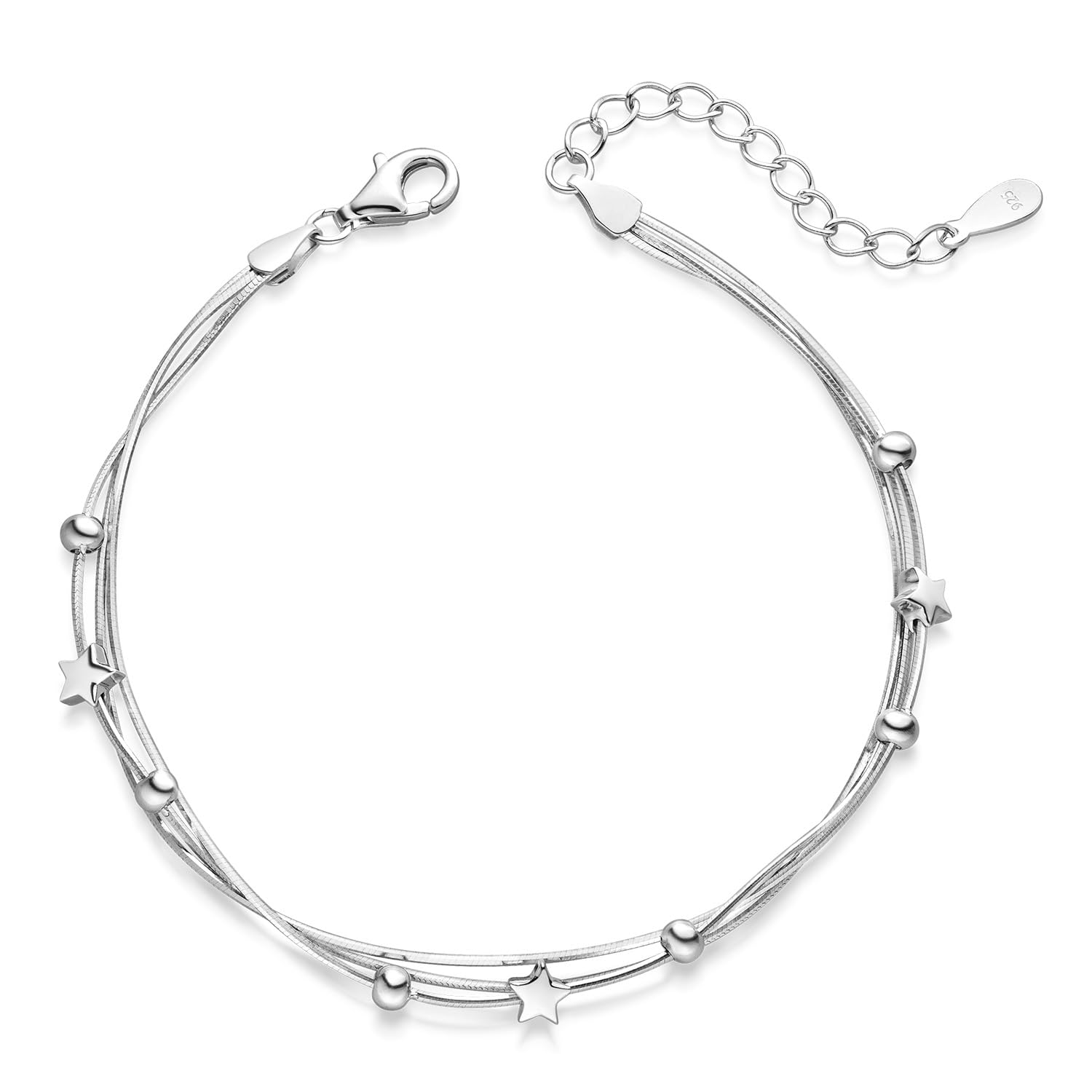 Bracciale da donna ragazza in argento, palline grandi 6 mm – ViMon gioielli