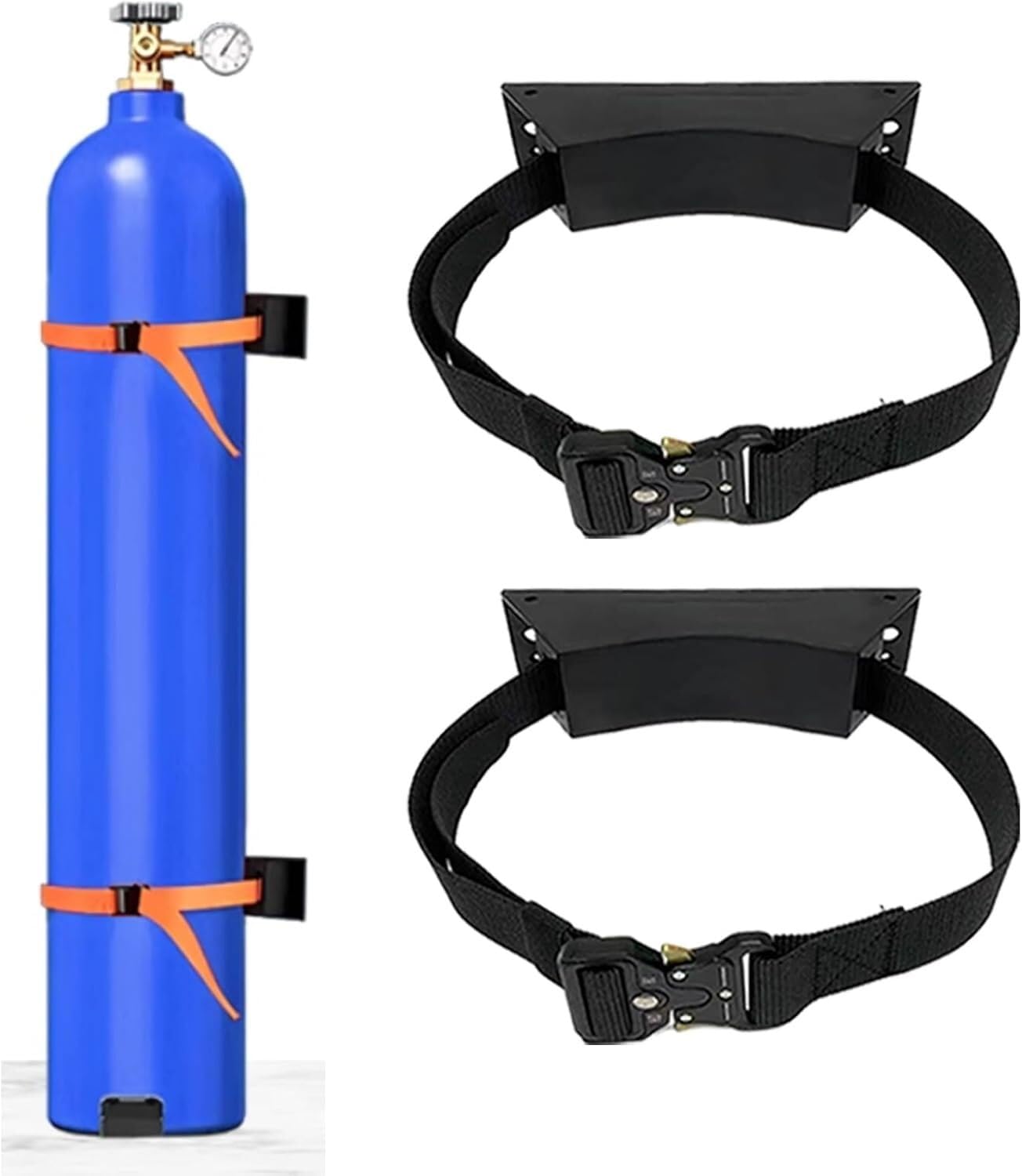 WXPGFEQ Oxygen Tank Cart Gas Cylinder Wall-Mounted Bracket, Propane Bottle Holders Rack, Holds Tanks Securely