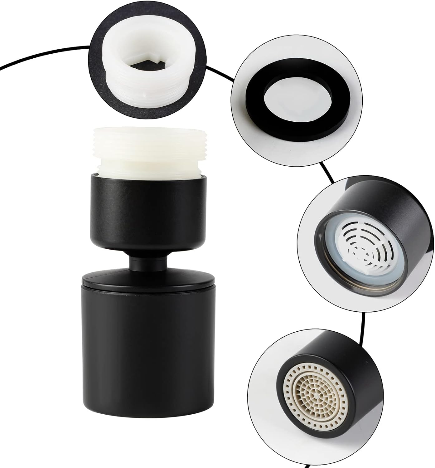 Universal Kitchen Water Faucet Adjustable Pressure Rotating Water Tap Water Saving Shower Faucet Nozzle Adapter