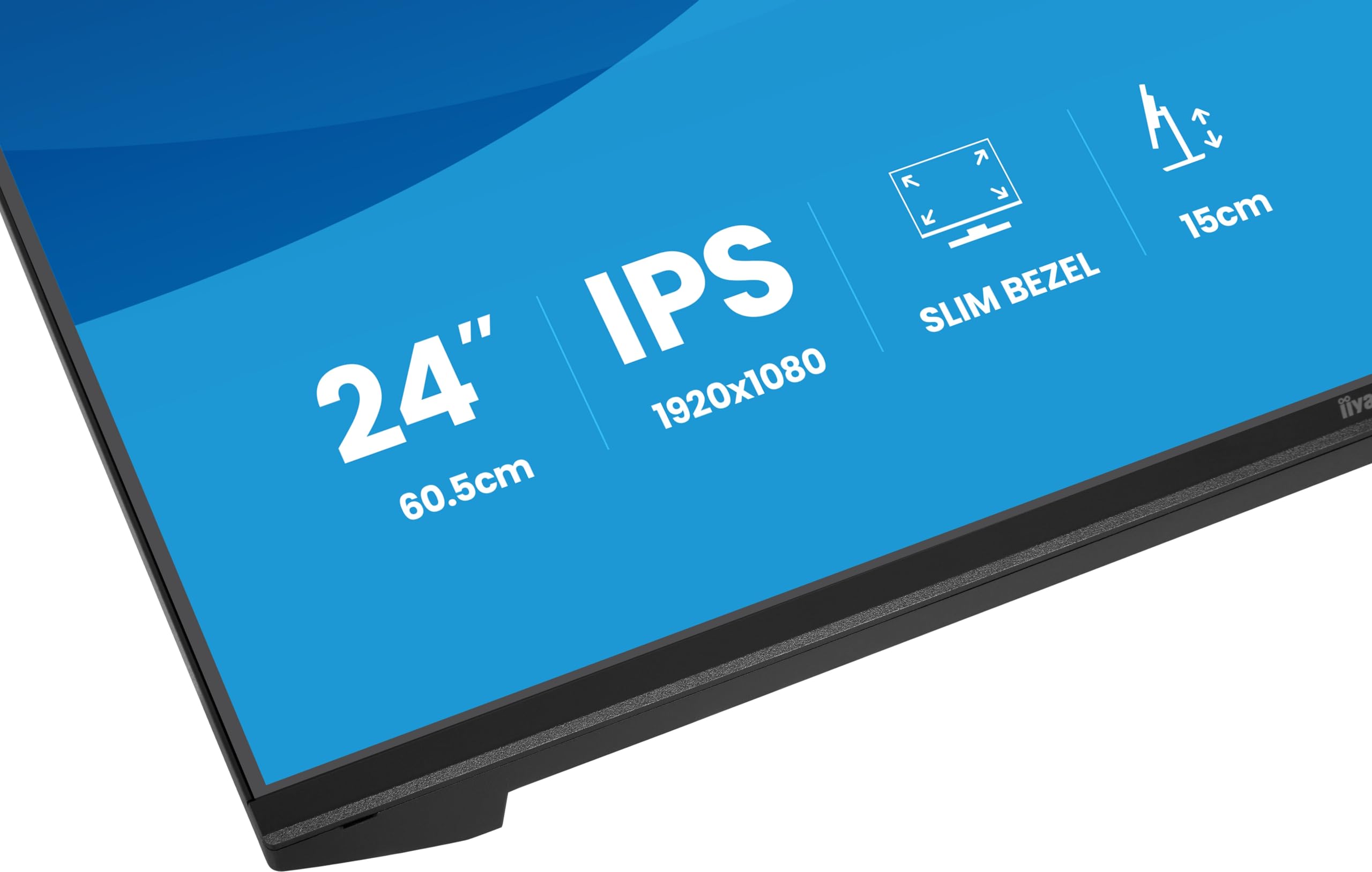 iiyama Prolite XB2491H-B1 60,5cm 24" IPS LED-Monitor Full-HD 120Hz HDMI DP Höhenverstellung Pivot Slim-Line Adaptive Sync Energieklasse C schwarz