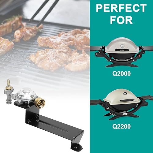 Miniatura 10 de 80477 Regulador de válvula para parrillas de gas Weber Q100 serie Q120, piezas de repuesto para Weber 386001 386002 516002 53060001 Asamblea de