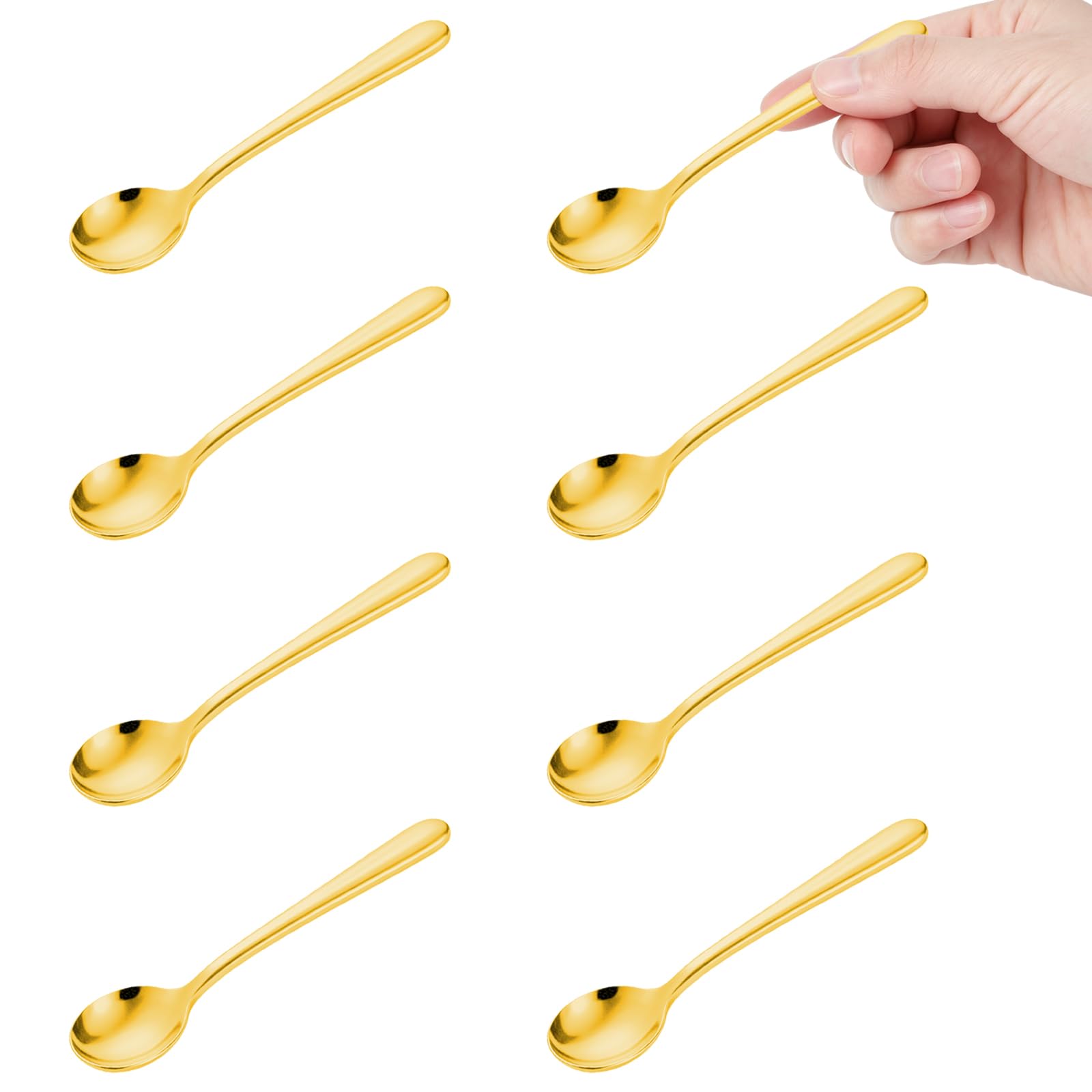 Small Gold Spice Spoons - 8 Pack -8