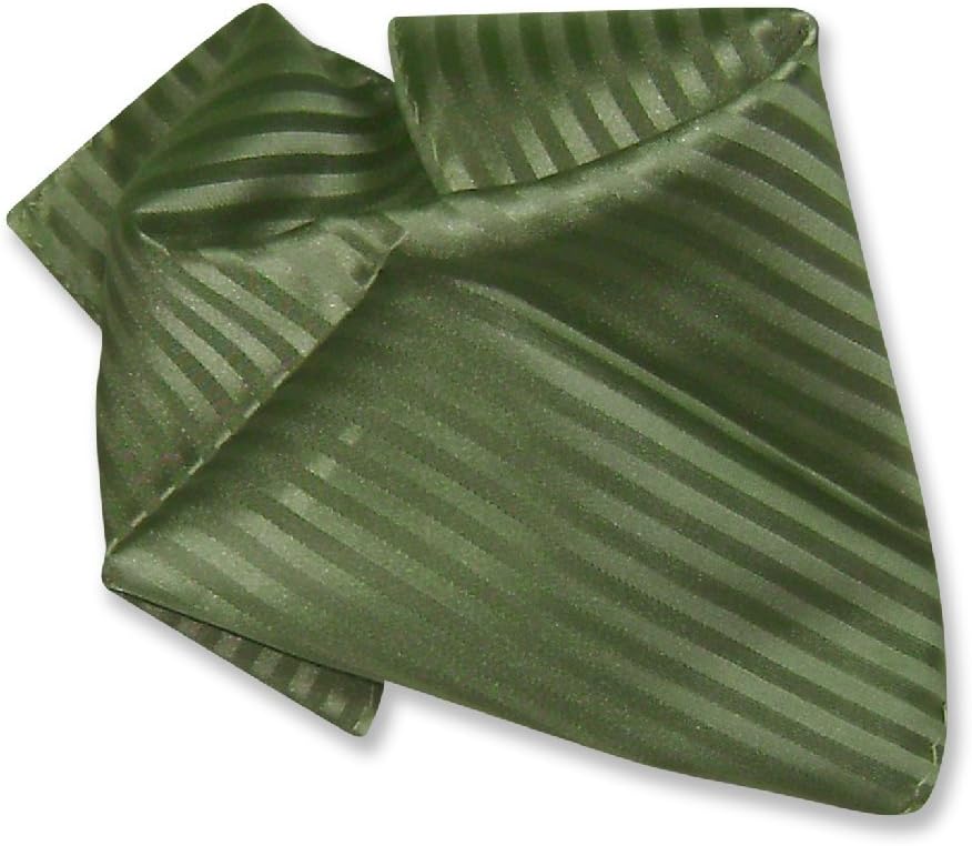 Vesuvio Napoli Men's Dress Vest & BOWTie OLIVE GREEN Color Vertical Striped Design Set