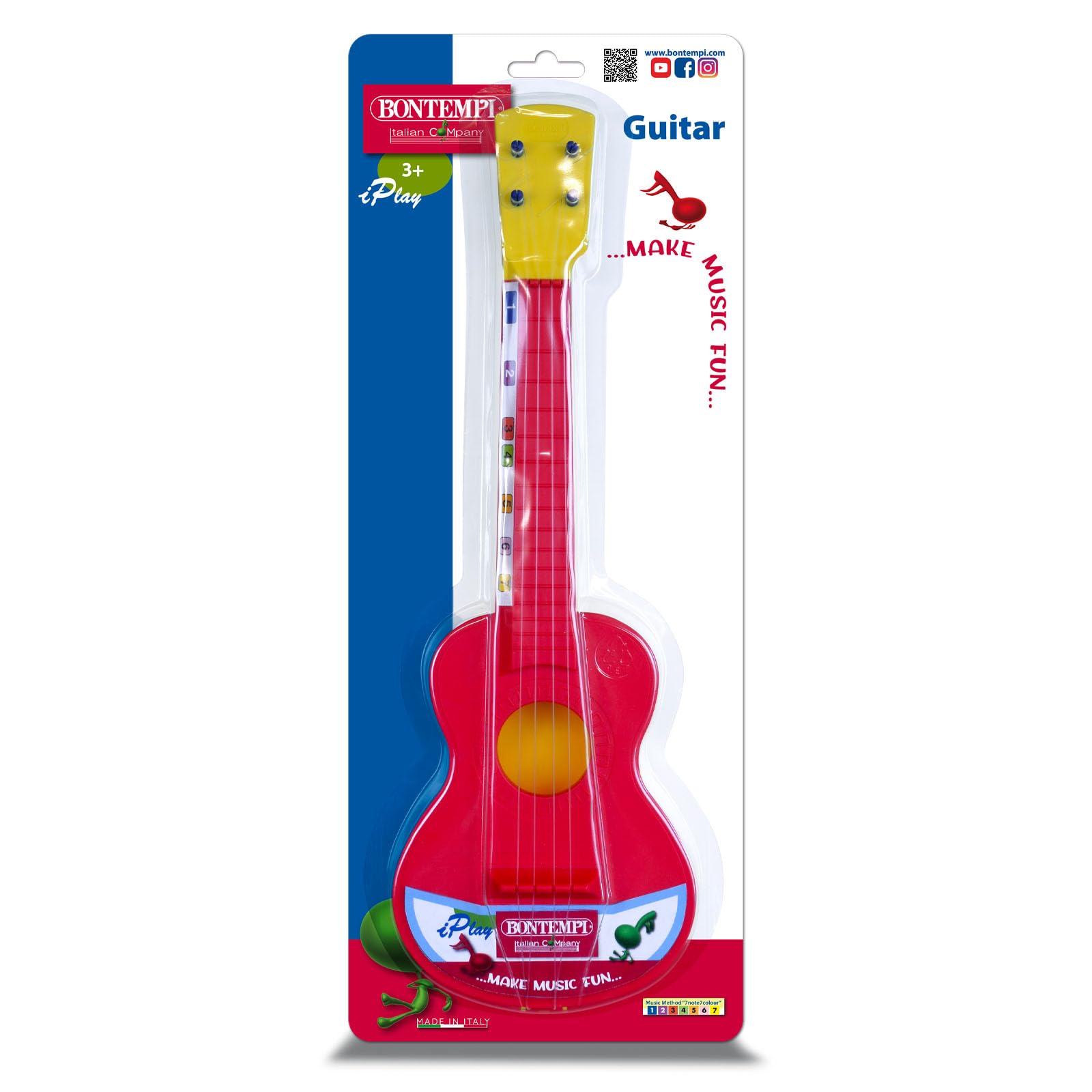 Bontempi | NylonHarmony - Chitarra Classica con 4 Corde di Nylon per Suoni Dolci e Armoniosi