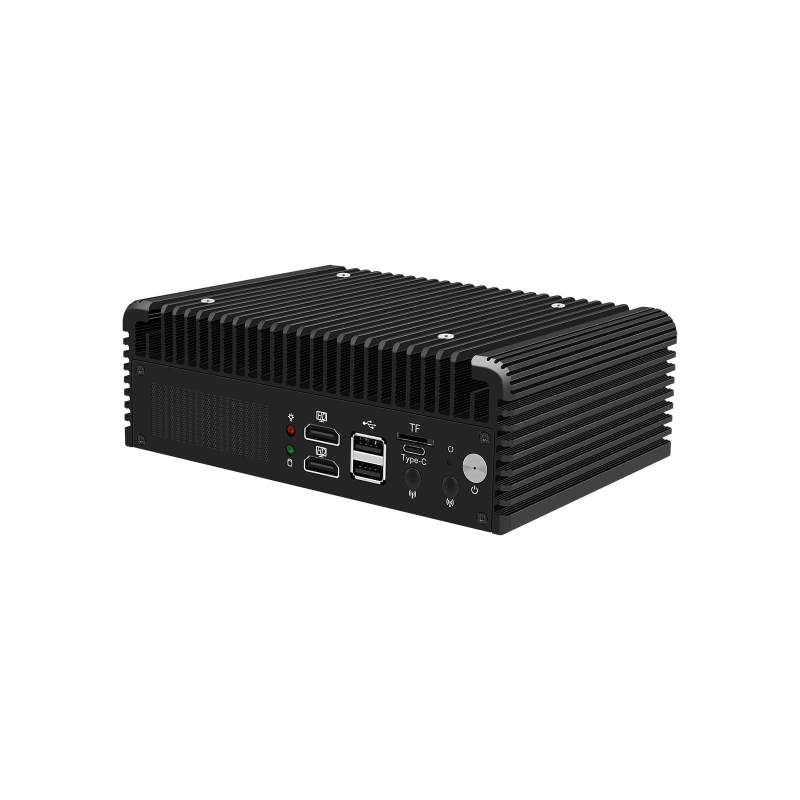 Firewall Appliance, Mini PC, PFSense, Mikrotik, OPNsense, VPN, Router PC, N100, RJ71, 2 x 2.5GbE LAN, 2 x SFP+ 10GbE 82599ES, 2 x HDMI, TF, Type-C, 0 RAM, 0 Storage, Barebone No System