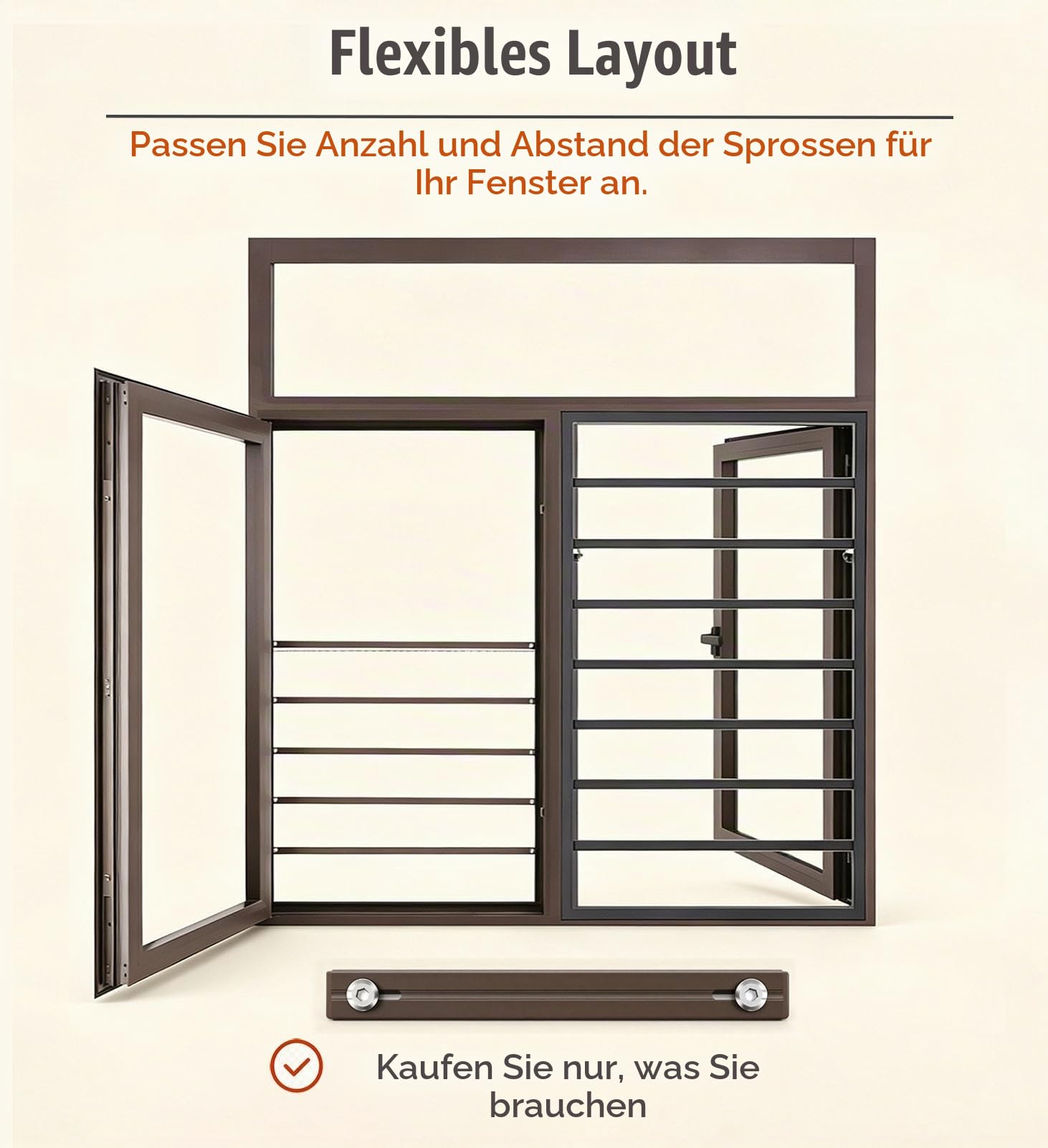 Fenstergitter 6 Stück Bohrfreie Fenstersicherung Leicht Abnehmbar