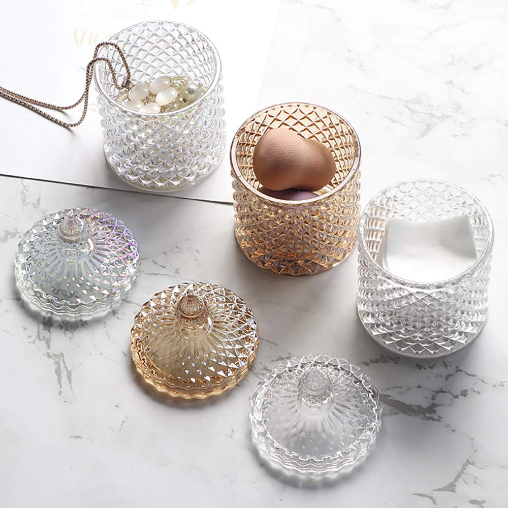 【値下げ中】LAN glasswork ガラス　蓋付き容器 小物入れ 値下げ中】LAN glasswork ガラス 蓋付き容器 小物入れ