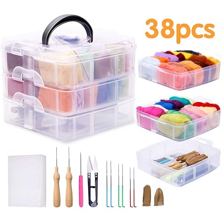 Amazon Co Jp Dennty 羊毛 フェルト ウール フェルトキット 手芸 キット フェルト ツール 24色 5g 羊毛フェルト スターターセット 初心者 キット フェルト 手作りキット 工具付き 基本入門キット プレゼント ホビー Amazon Co Jp Dennty 羊毛 フェルト ウール フェルトキット 手芸 キット フェルト ツール 24色 5g 羊毛フェルト スターターセット 初心者 キット フェルト 手作りキット 工具付き 基本入門キット プレゼント ホビー