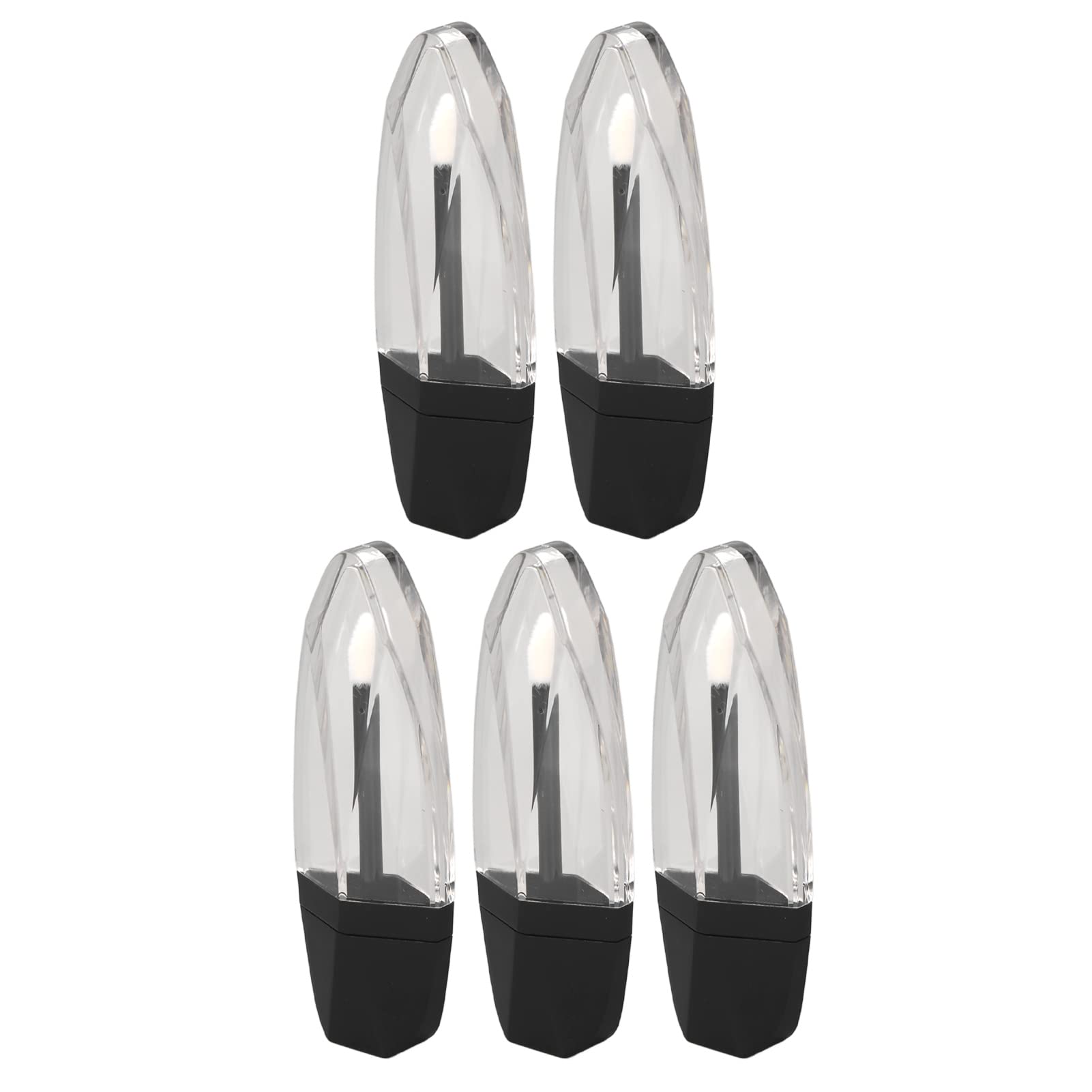 AMONIDA Empty Lip Gloss Tube,5pcs Empty Lip Gloss Tube Leakage Proof Clear Mini Leaf Shape Refillable Lip Glaze Bottle for DIY Lip Cosmetic 7ml