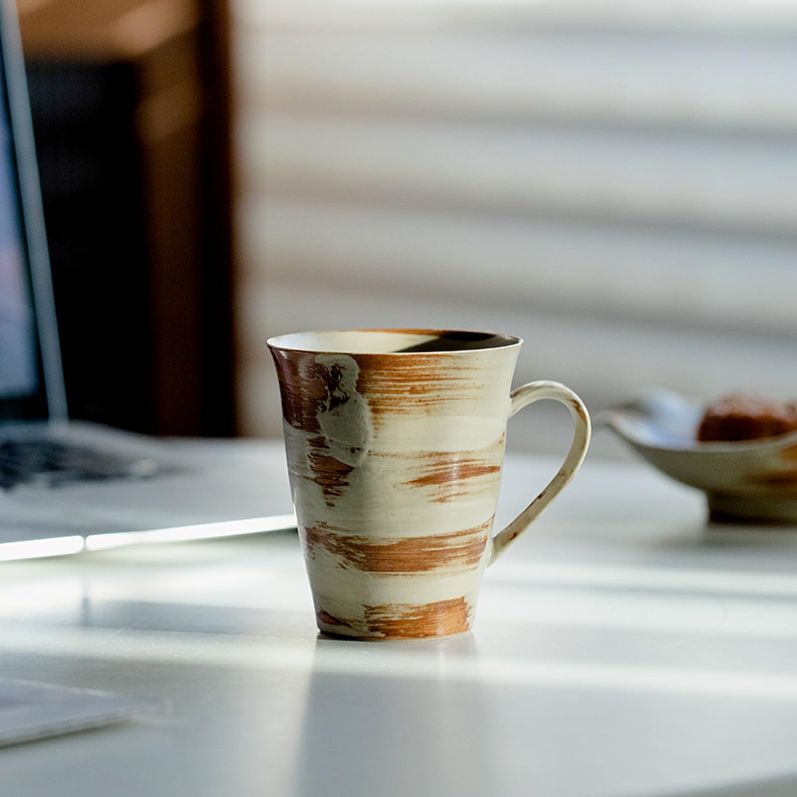 Tazza da caffè grande, 700 ml, in ceramica, adatta al microonde (rosa
