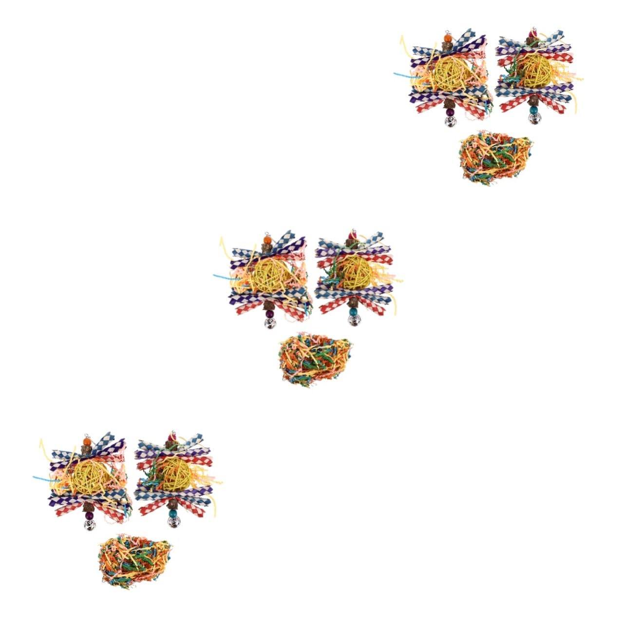 Housoutil 3pièces Jouet à Mâcher pour Perroquets Accessoire Durable Et Amusant pour Oiseaux De Compagnie Stimule Le Jeu Santé des Oiseaux