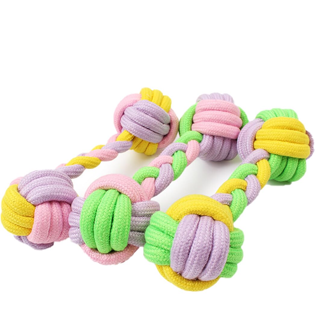 Funny Interactive Portable Heavy Duty Dog Rope Toy: Dental Cleaning Lightweight Puppy Tug Toy Soft