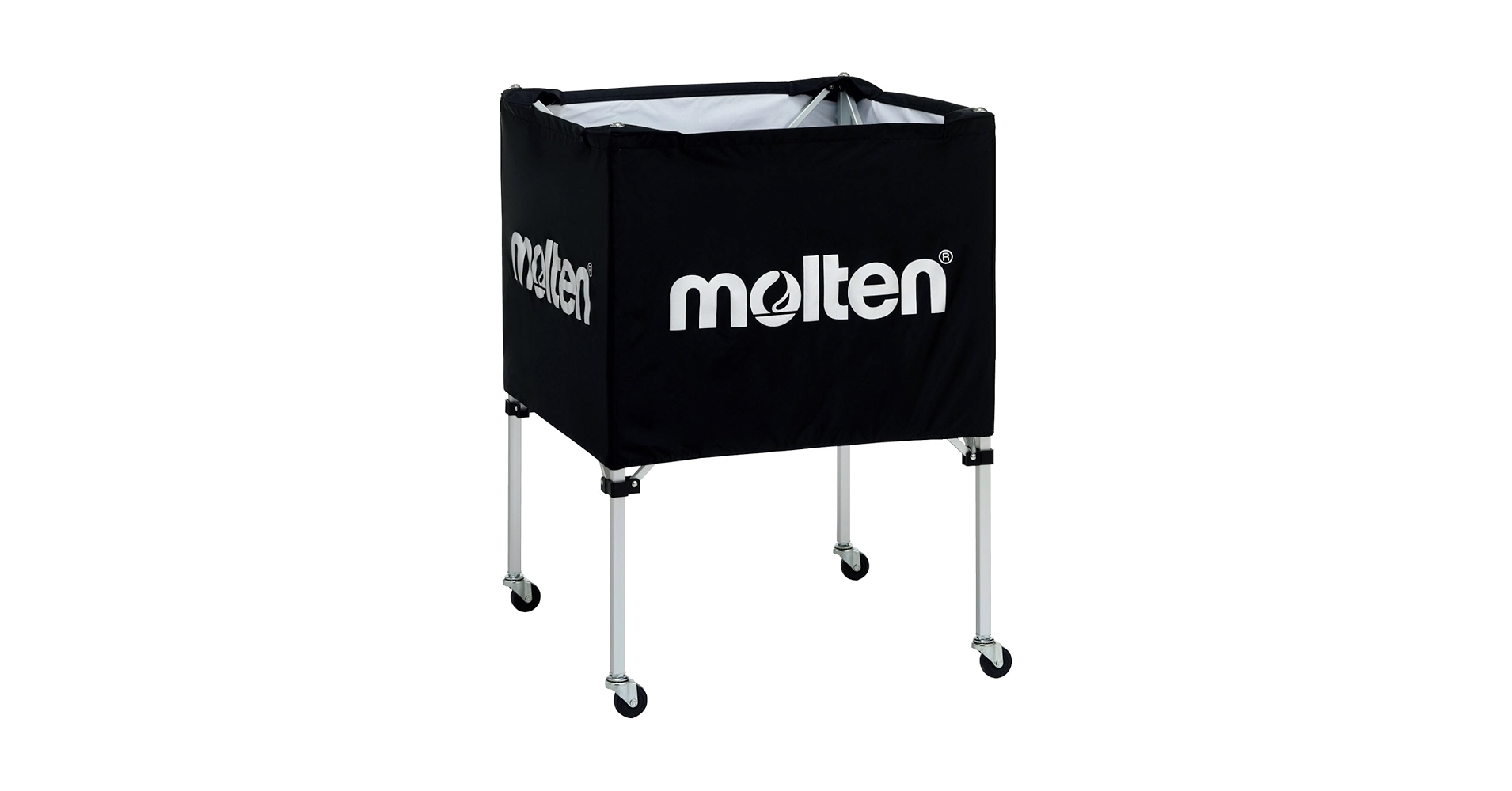 【美品・訳あり】モルテンボールカゴ(BK0023K) 黒 Amazon | モルテン(molten) 折りたたみ式 ボールカゴ 中・背低
