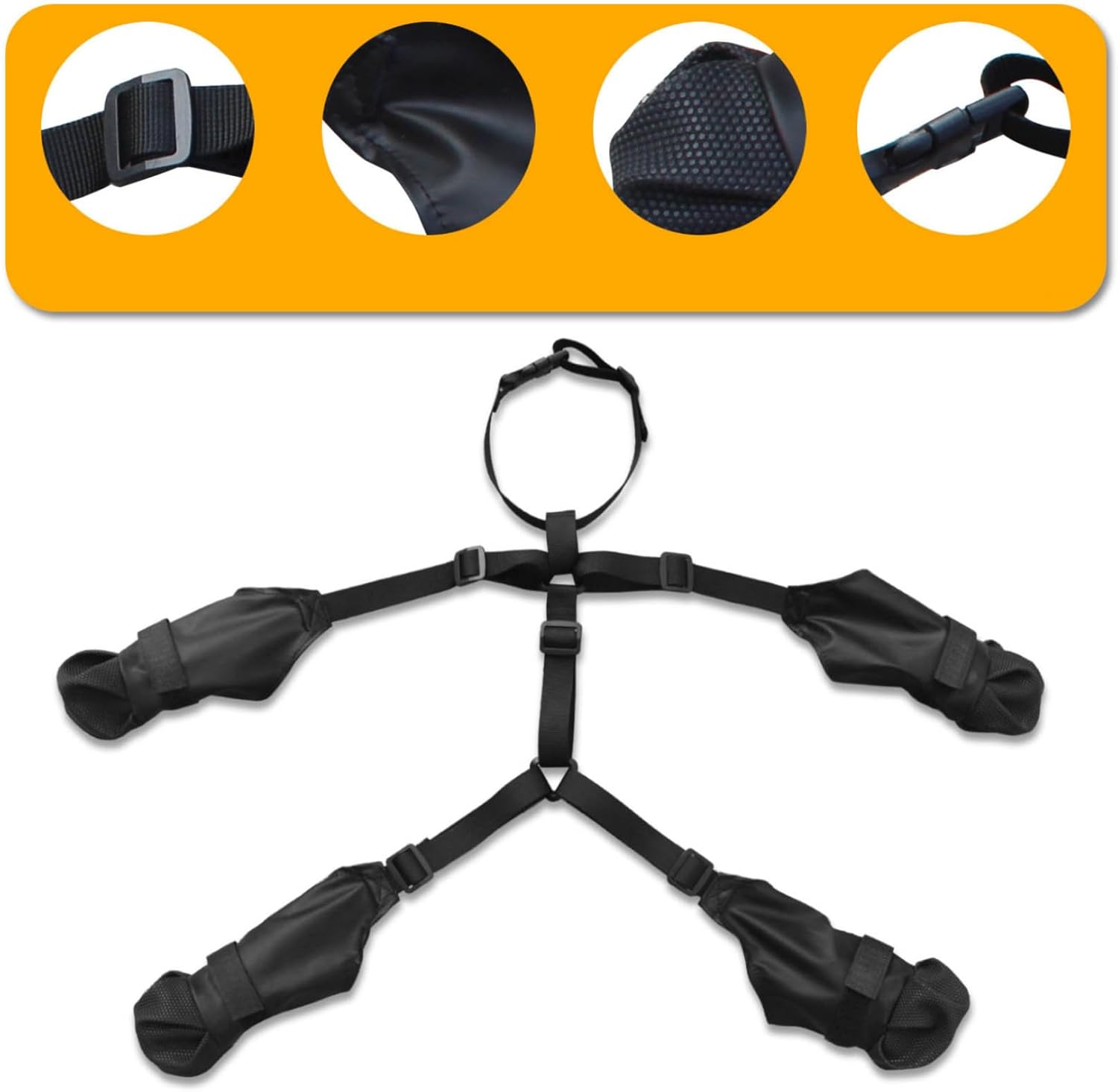 Freebily Dog Waterproof Suspender Boots Anti-slip Adjustable Dogs Shoes Puppy Boots Paw Protector Outdoor Leggings Type A XS 5 61wwJ3Hi5AL. AC SL1500