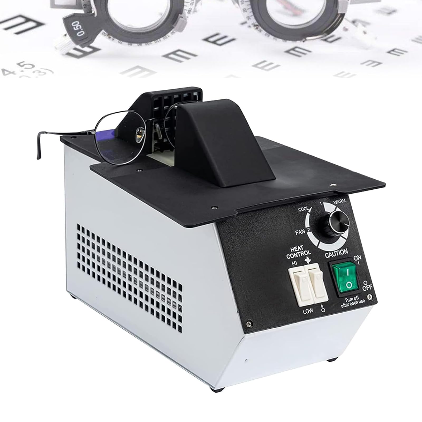 SICWEDIM 1500W Optical Eyeglasses Frame Warmer, Eyeglasses Frame Heater, 80-130℃ Temperature Adjustable/Safe To Use/Hot and Cold Air Switching, for Resin Sheets Spectacle Frames