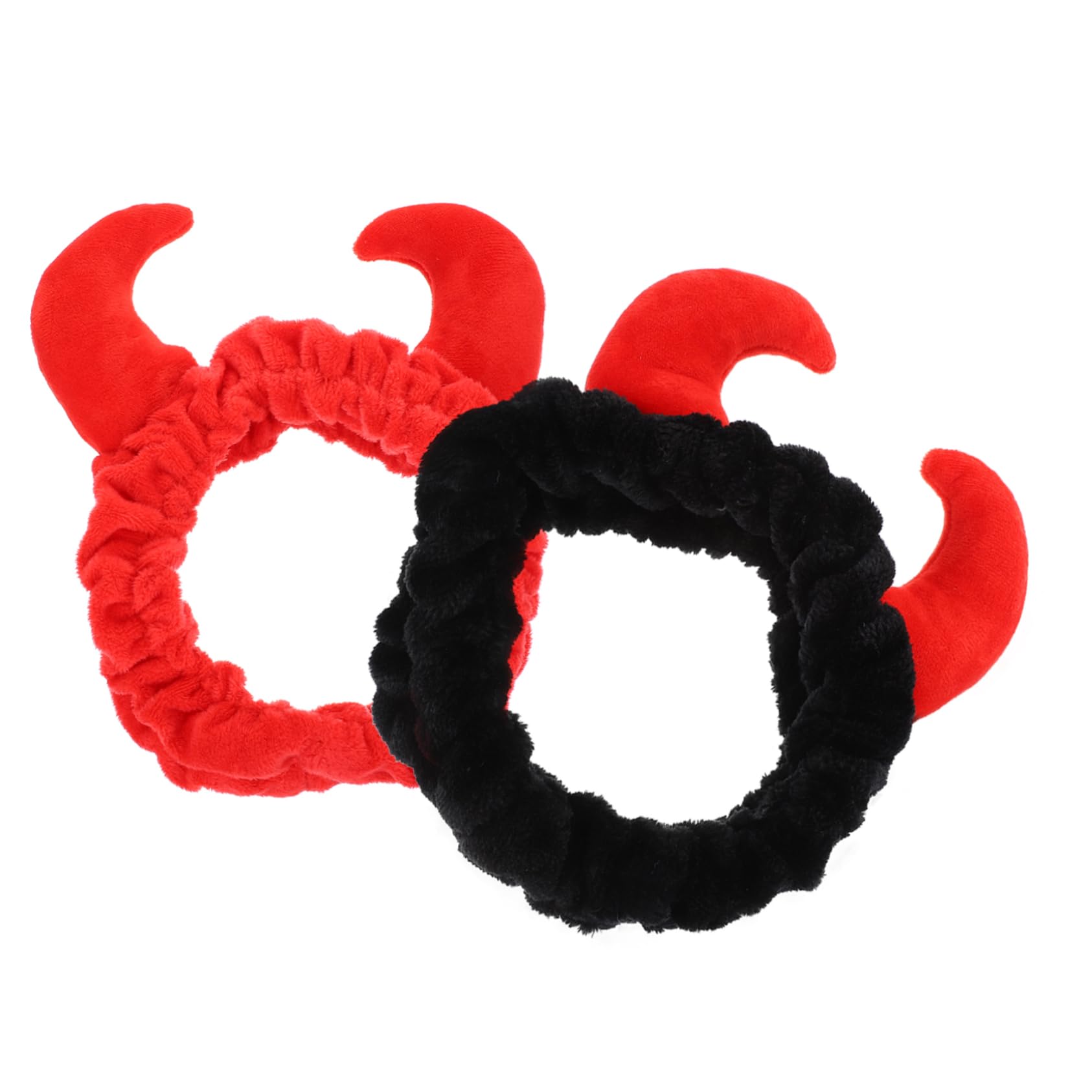 VALICLUD Diadema de Maquillaje para Mujer Forma de Cuerno, 2 Piezas de Tejido Flexible y Resistente, Adecuado para Lavado Facial y Cuidado Piel