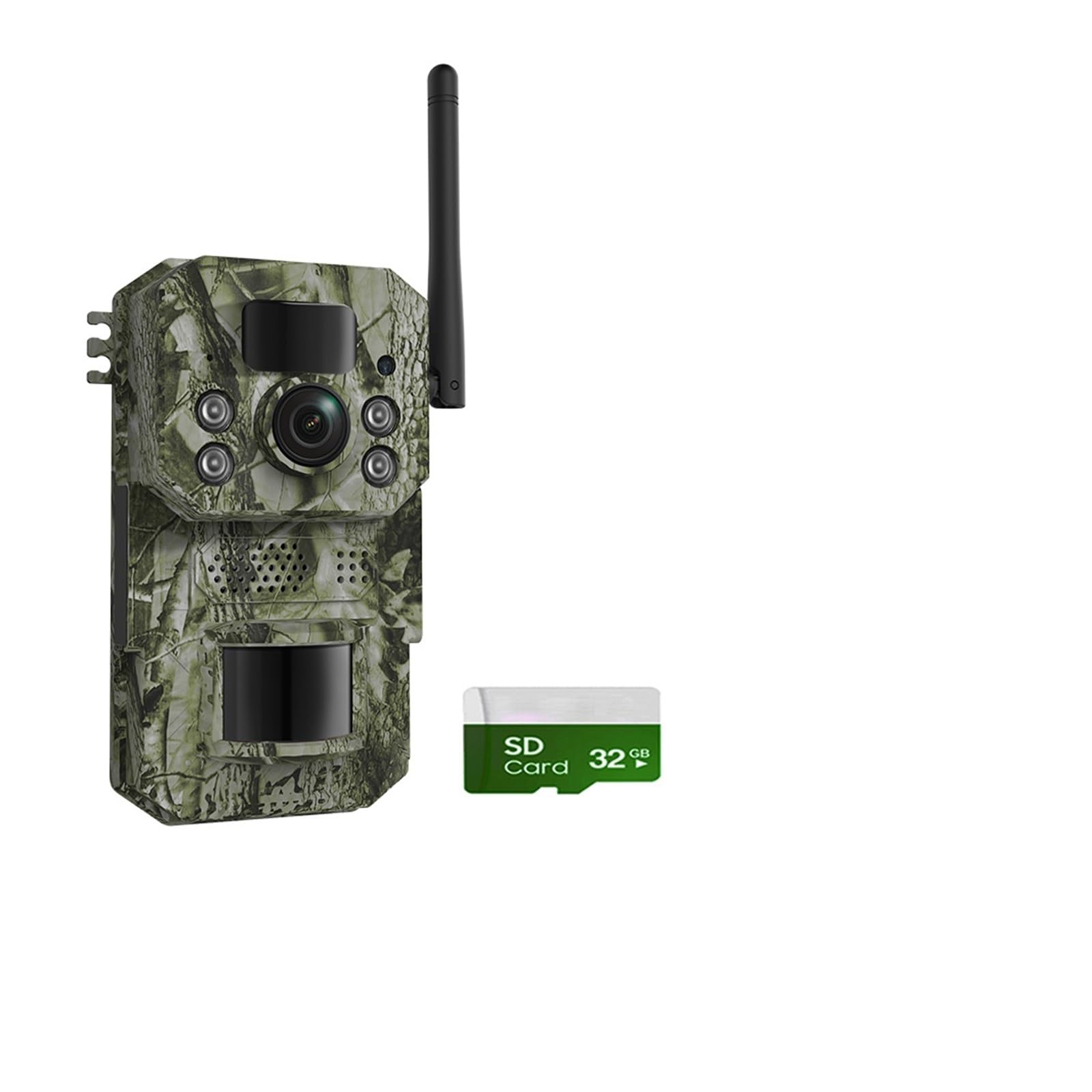 Oshpmbdlyfj Only Cam 32Gb 2K 5Mp Pir Motion Activated Trigger Time Night Vision Ip66 Hunting Trail Wildlife Battery Solar Camera Forest(Only Cam 32Gb)