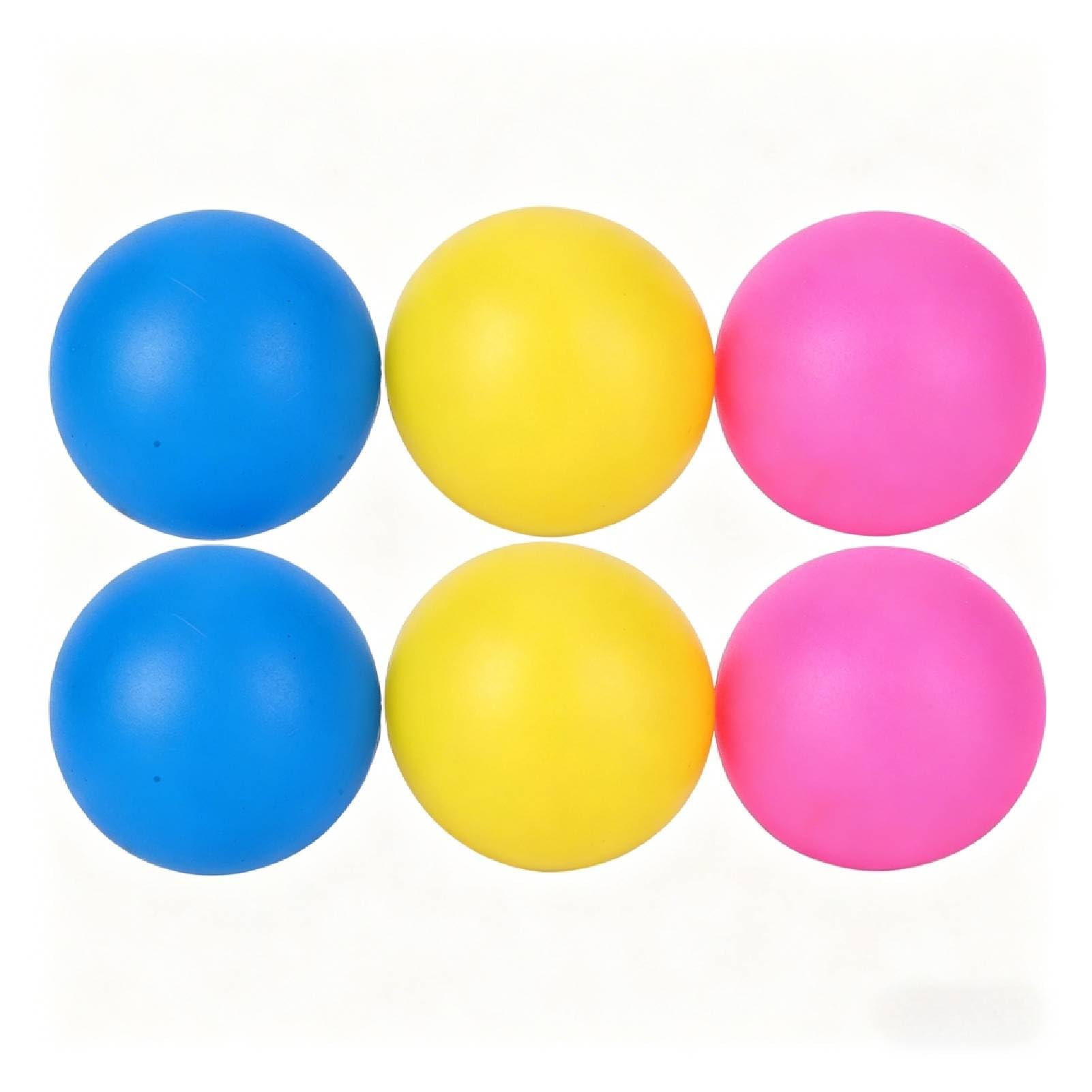 Mimdixy 6 Pcs Beach Paddle Ball Replacement Set, PVC High Visibility Water Proof Balls Beach Racket Replacement Accessories for Outdoor Activities Paddle Games (Red Yellow Blue)