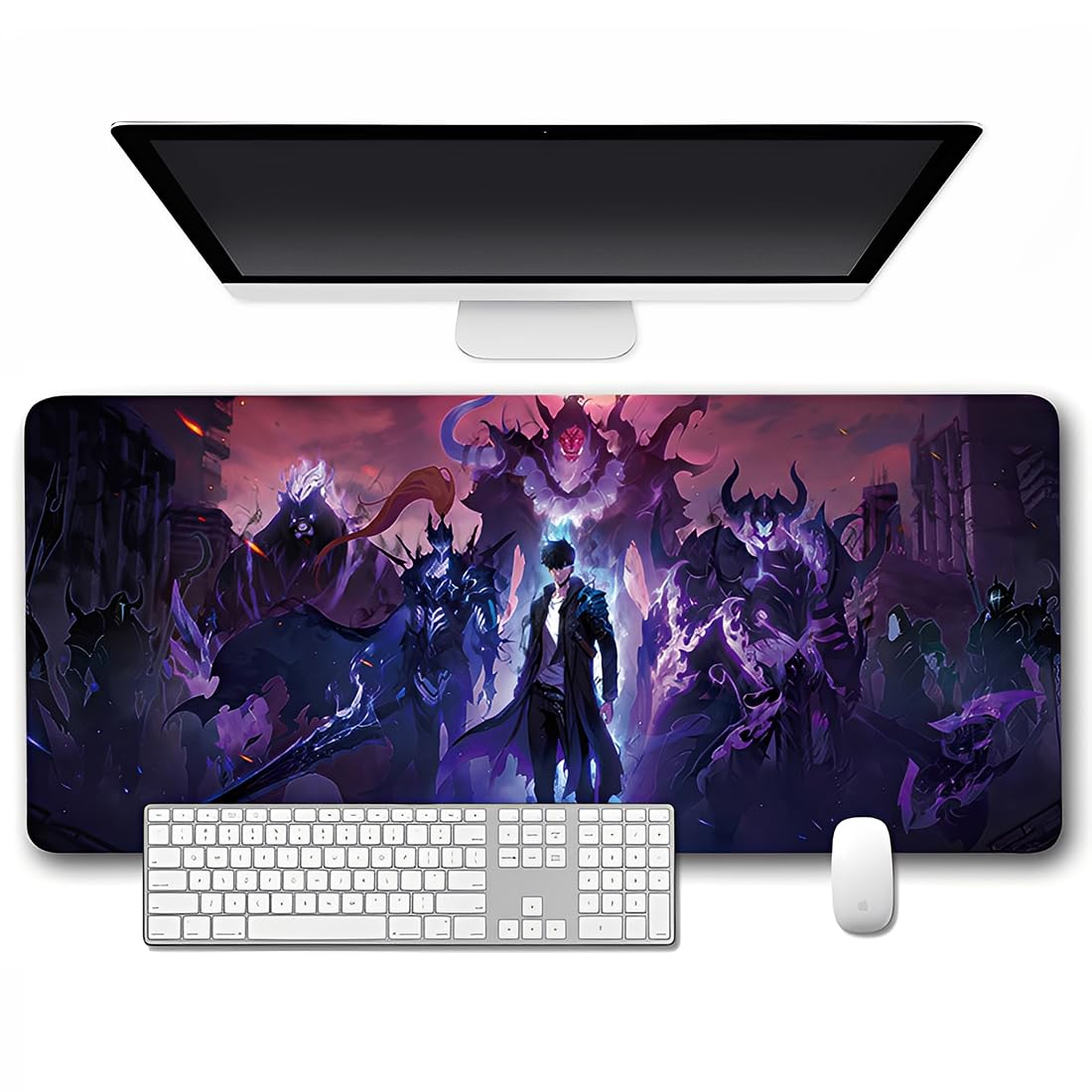 Solo Leveling Mouse Pad,Large Gaming Mouse Pad,900 x 400 mm,XXL, Large Size,Higher Precision and Speed,Rubber Base for Stable Grip on Smooth Surfaces