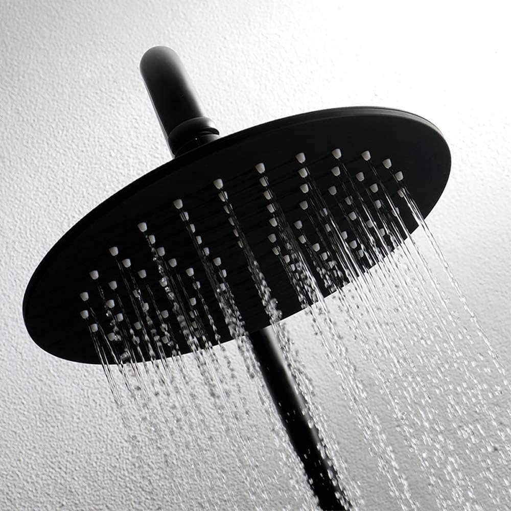 Shower Set Surface Mounted Shower Set Copper Constant Temperature Black Top Spray Shower Home Decoration Building Materials Beautiful Practical