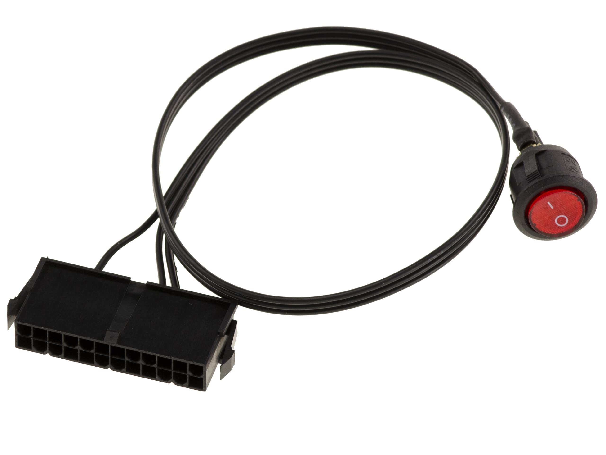 KALEA-INFORMATIQUE Przełącznik rozruchowy do zasilacza PSU ATX 24 - ATX24 Jump Start. Długość 50 cm