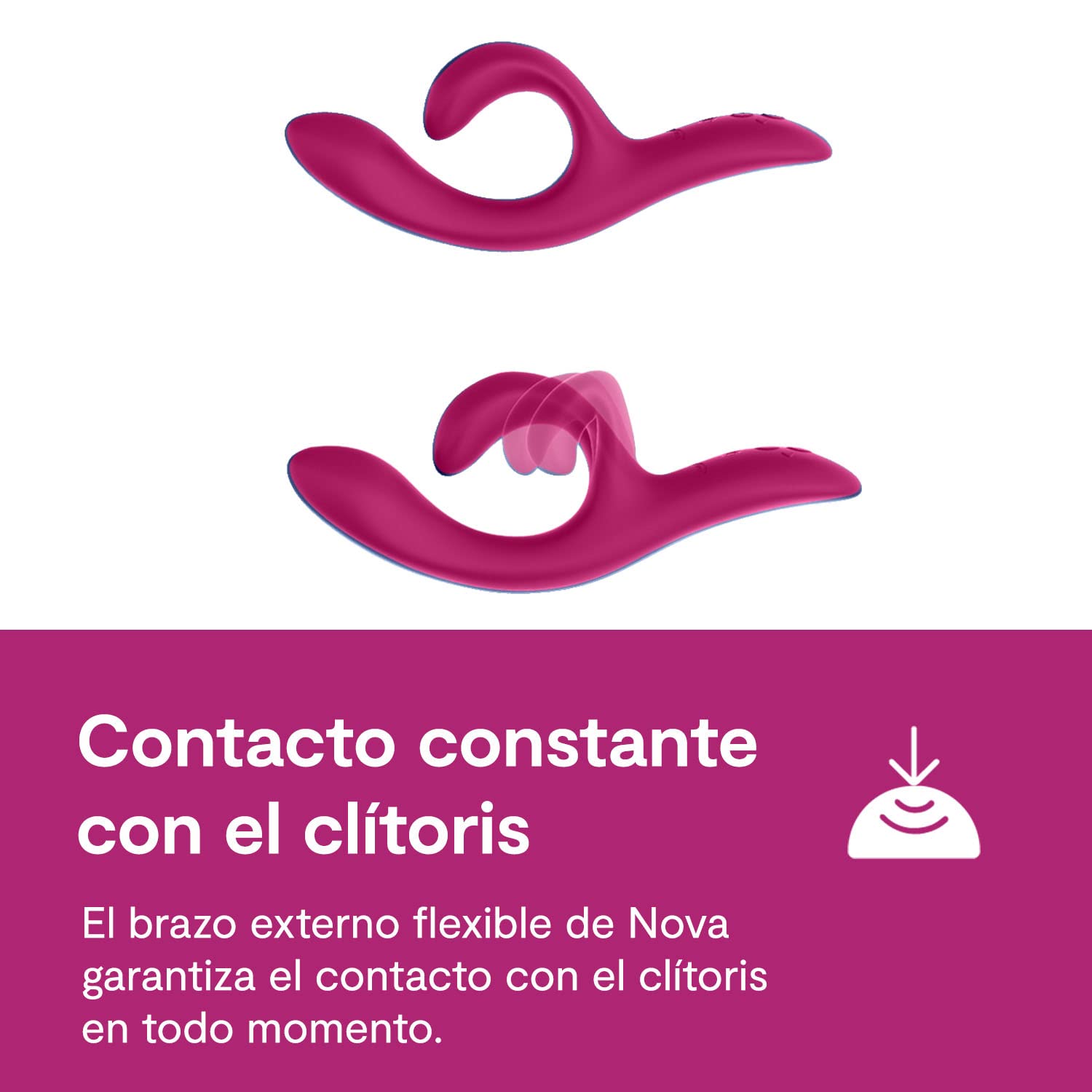 We-Vibe Nova 2 Conejito vibrador para mujeres consolador - Juguete sexual conejo vibrador estimulador del clítoris y punto G - 10 modos de vibración - Control por app - Juguetes para parejas adultas