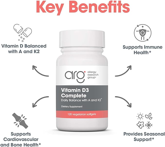 Vit D3 Complete 120 Cápsulas - Allergy Research Group miniatura 4