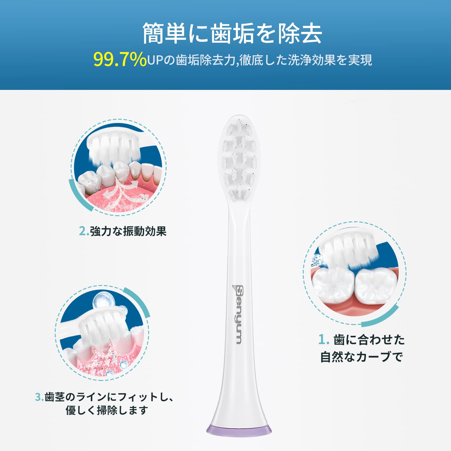 Amazon.co.jp: Senyum 電動歯ブラシ 替えブラシ ソフトセンシティブ 超