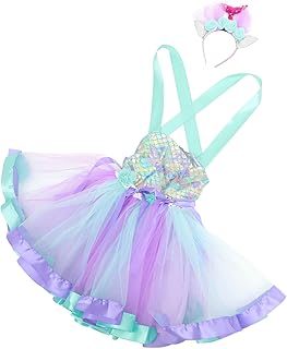 ERINGOGO Vestir 1 Conjunto De De Vestido De Menina Meninas De Sereia Kit De De Sereia Festa De Sereia Festa Favor Chapelaria Conjunto De Roupas Saia De Vestidos De Meninas