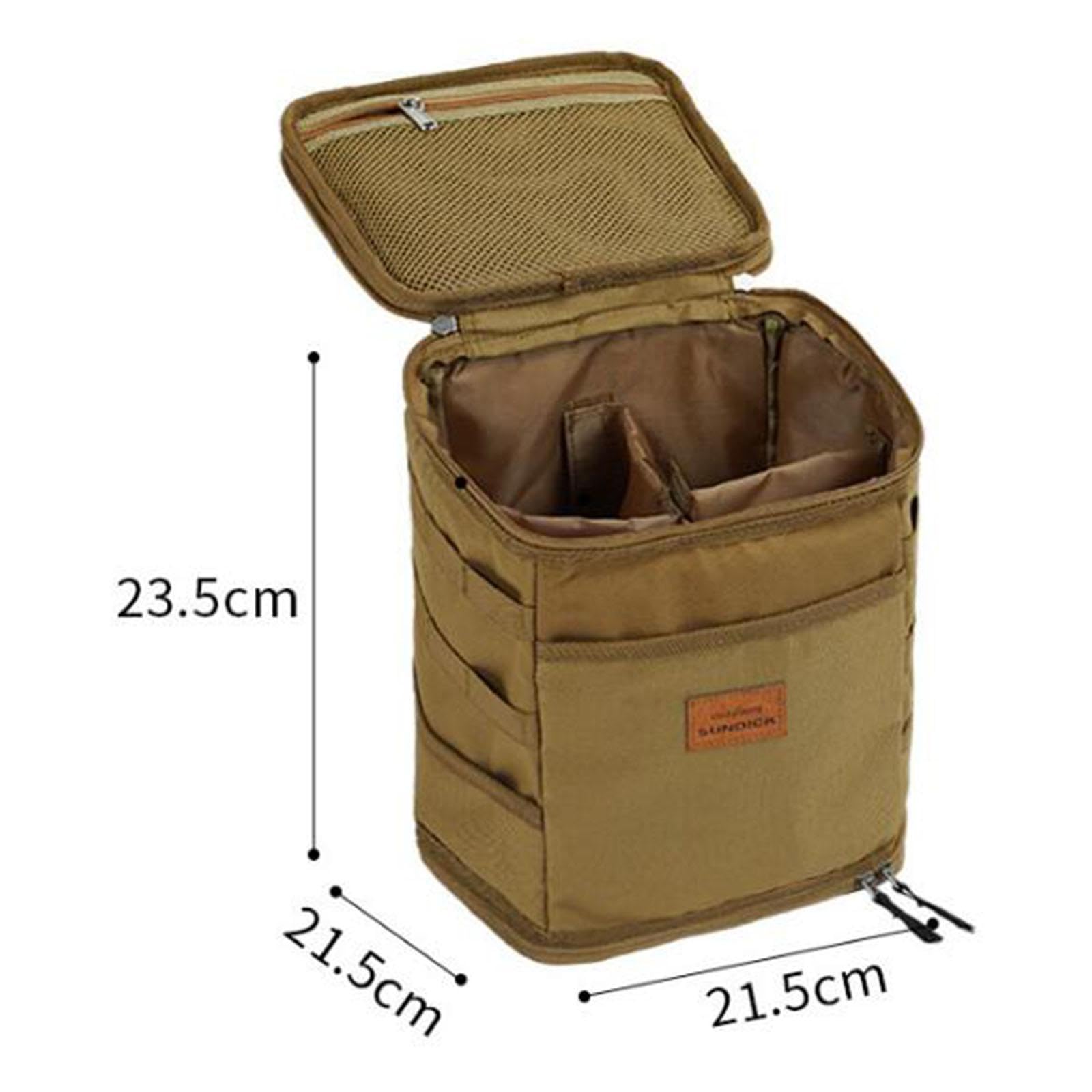 F Fityle Picnic Mochila Organizadora de Utensilios Bolsa para de Gas Funda Porta Cubiertos Material Oxford Impermeable Adecuada para Actividades
