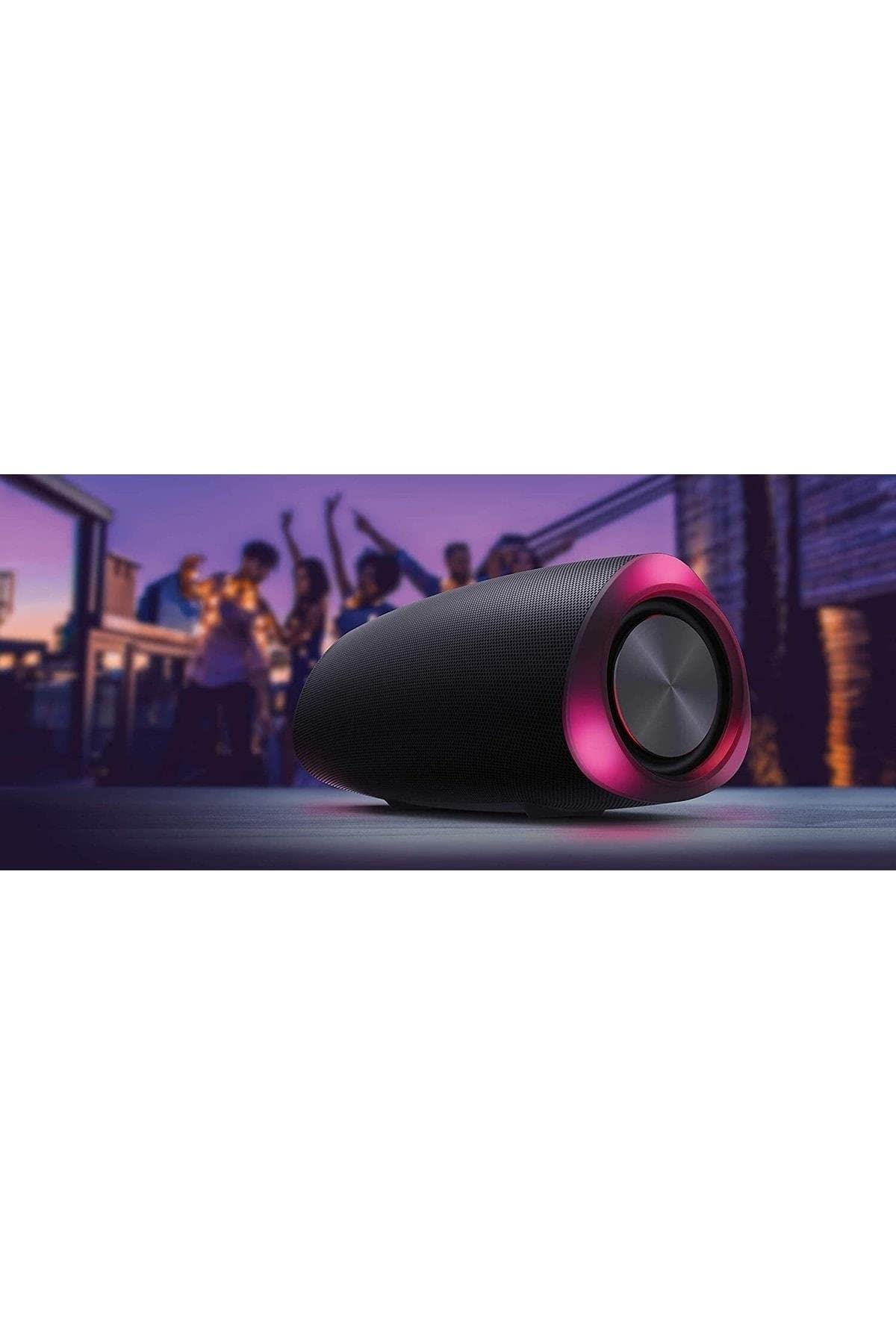 Philips S6305/00 głośnik Bluetooth z funkcją Power Bank (Bluetooth 5.0, wodoodporny, czas pracy 20 godzin, 2 pasywne promienniki basowe, USB, wielokolorowe diody LED), czarny – model 2020/2021