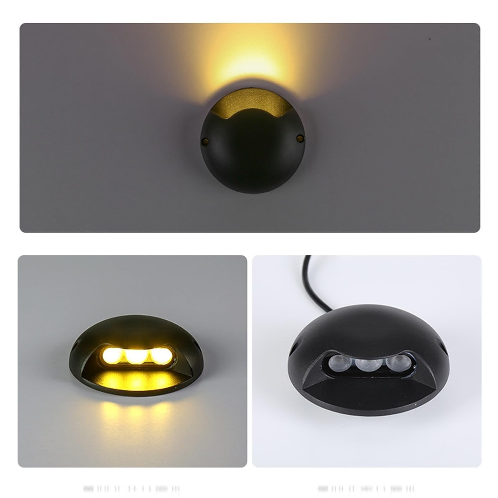 Luces Led Exterior - Foco Led Jardín, Luces De Cubierta Montadas En Superficie Con Iluminación De 1 Lado A Prueba De Agua IP65, CA/CC De Bajo Voltaje 12-24V Para Jardín Camino Pared Escalera(Red,4W-DC